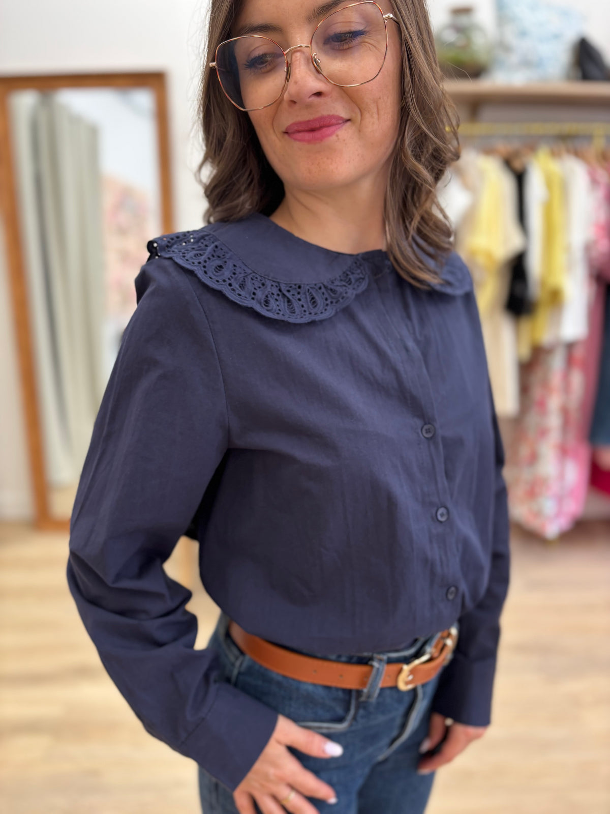 Chemise Hélène bleu