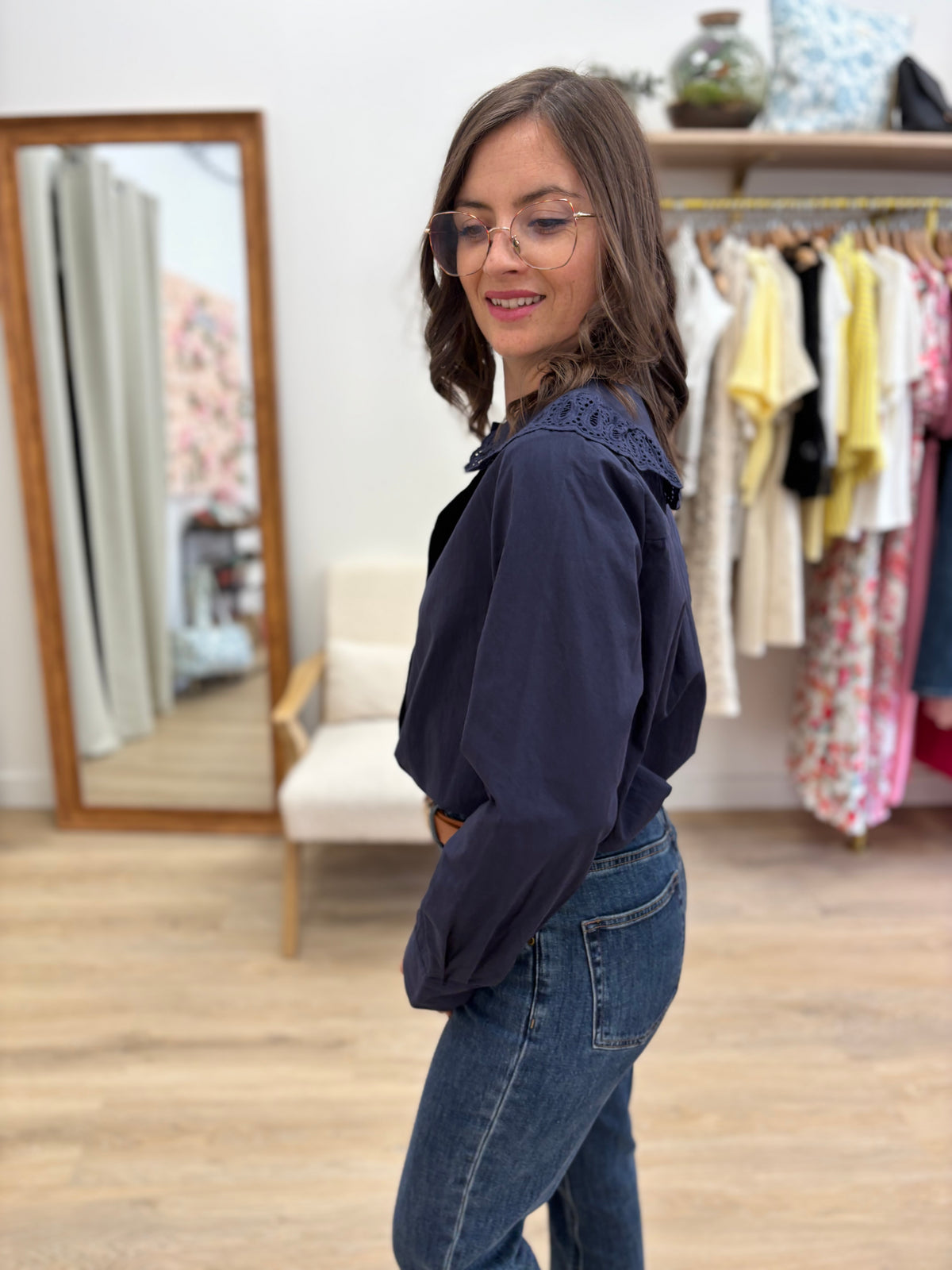 Chemise Hélène bleu