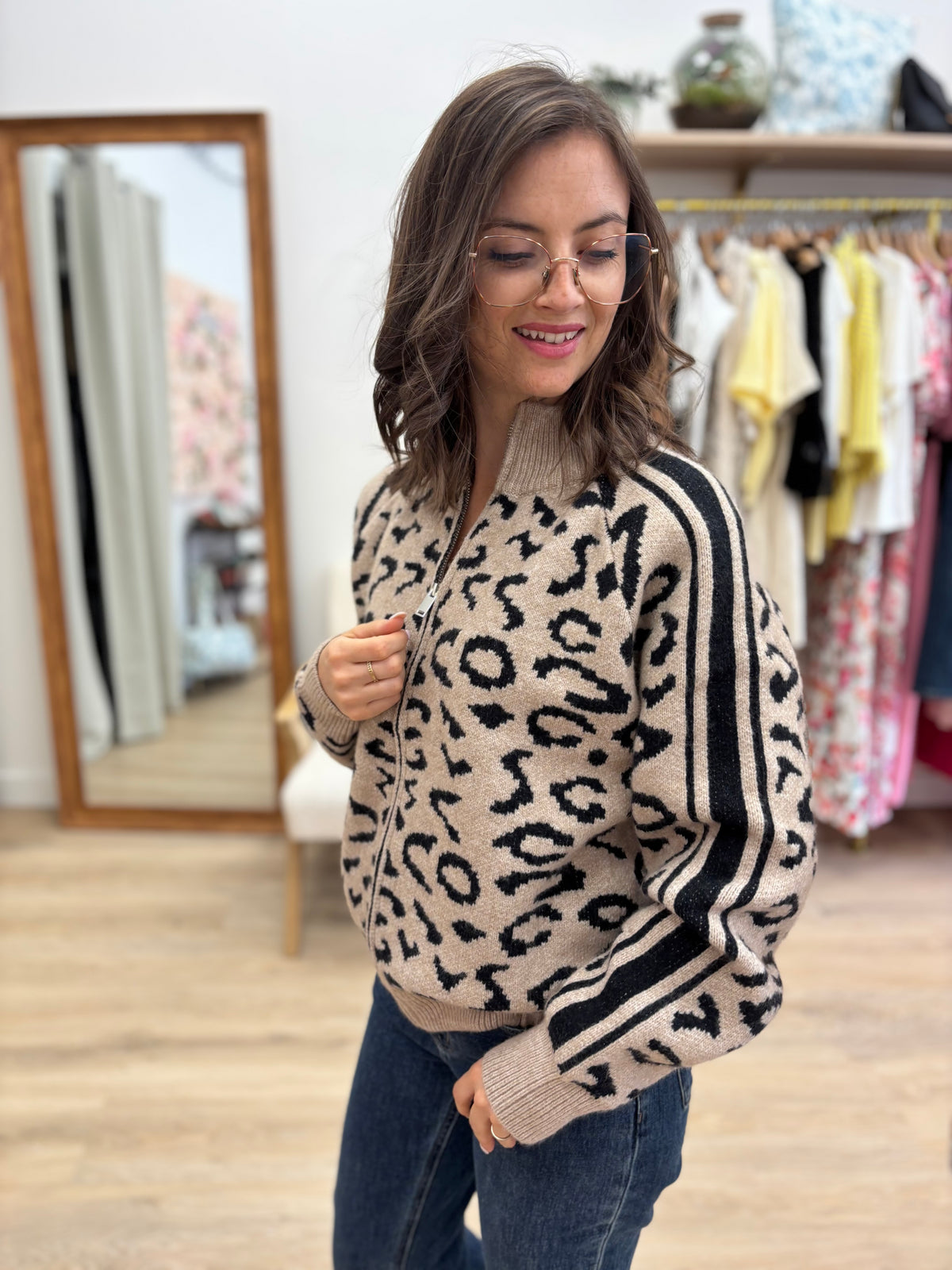 Gilet Léonie taupe