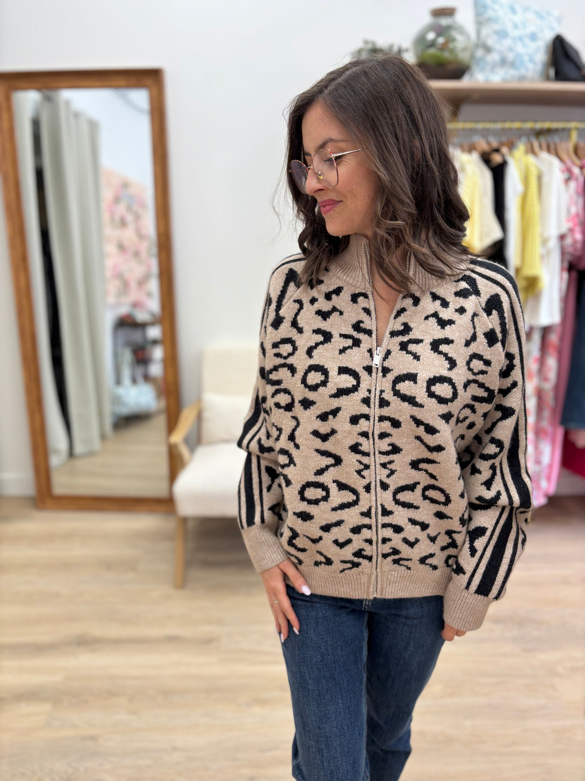 Gilet Léonie taupe