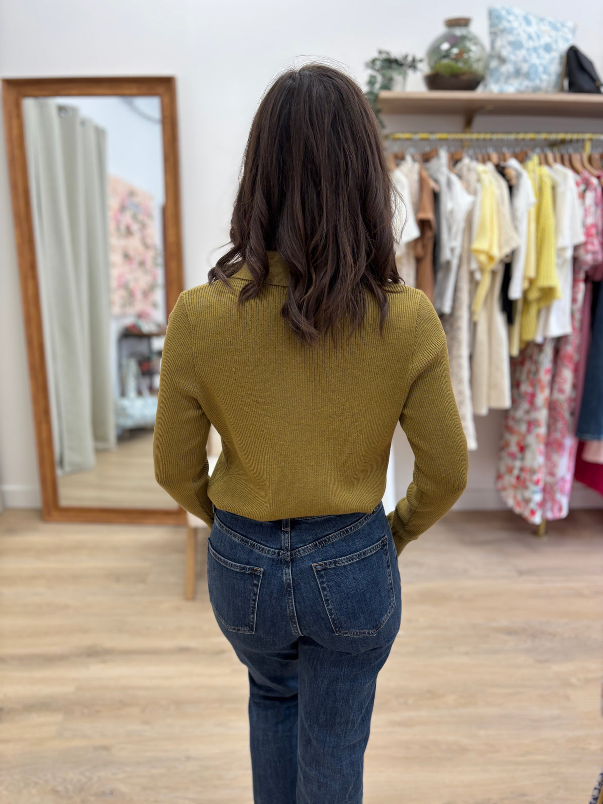 Top Ilana vert olive