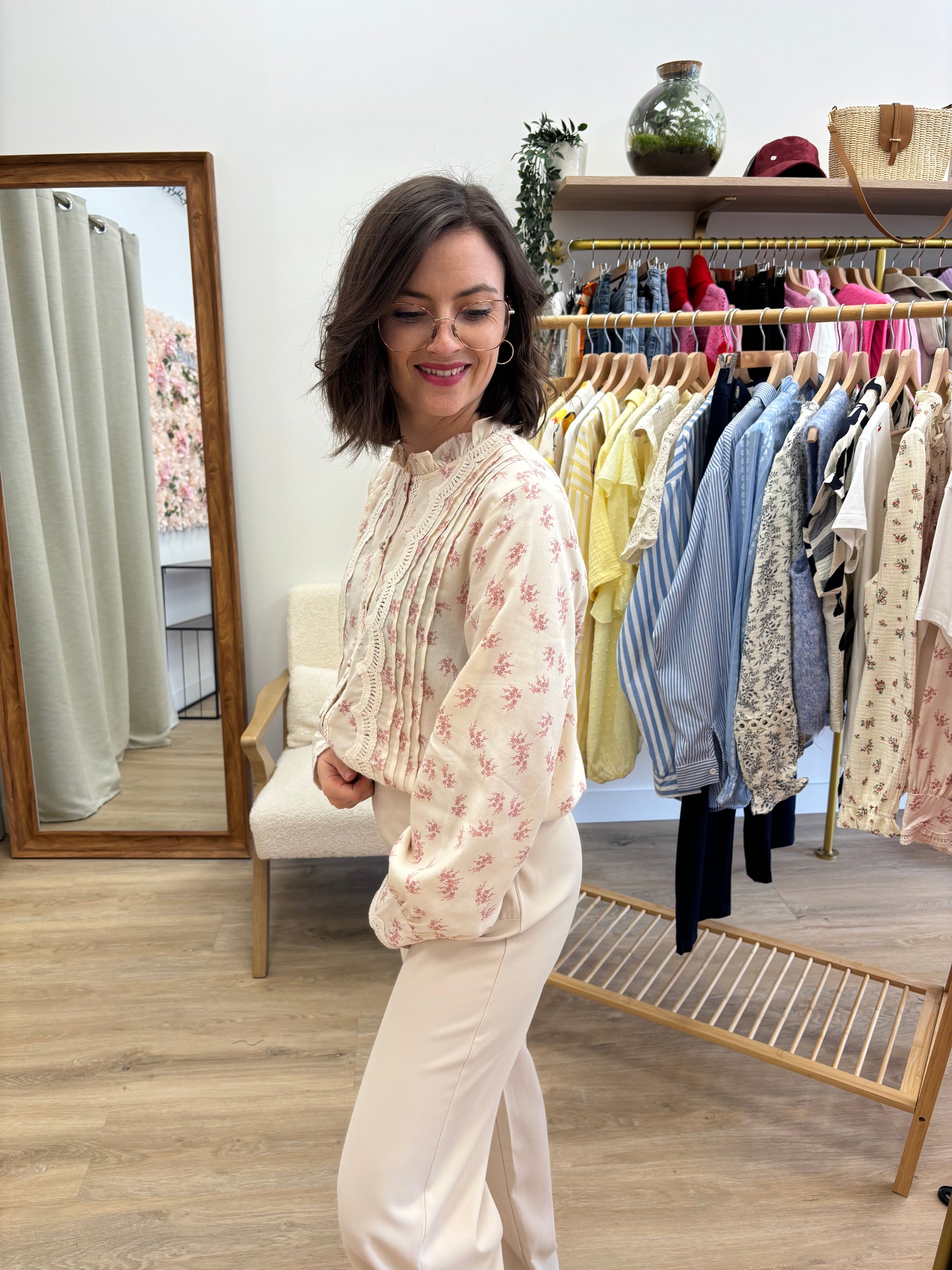 Chemise Anne rose