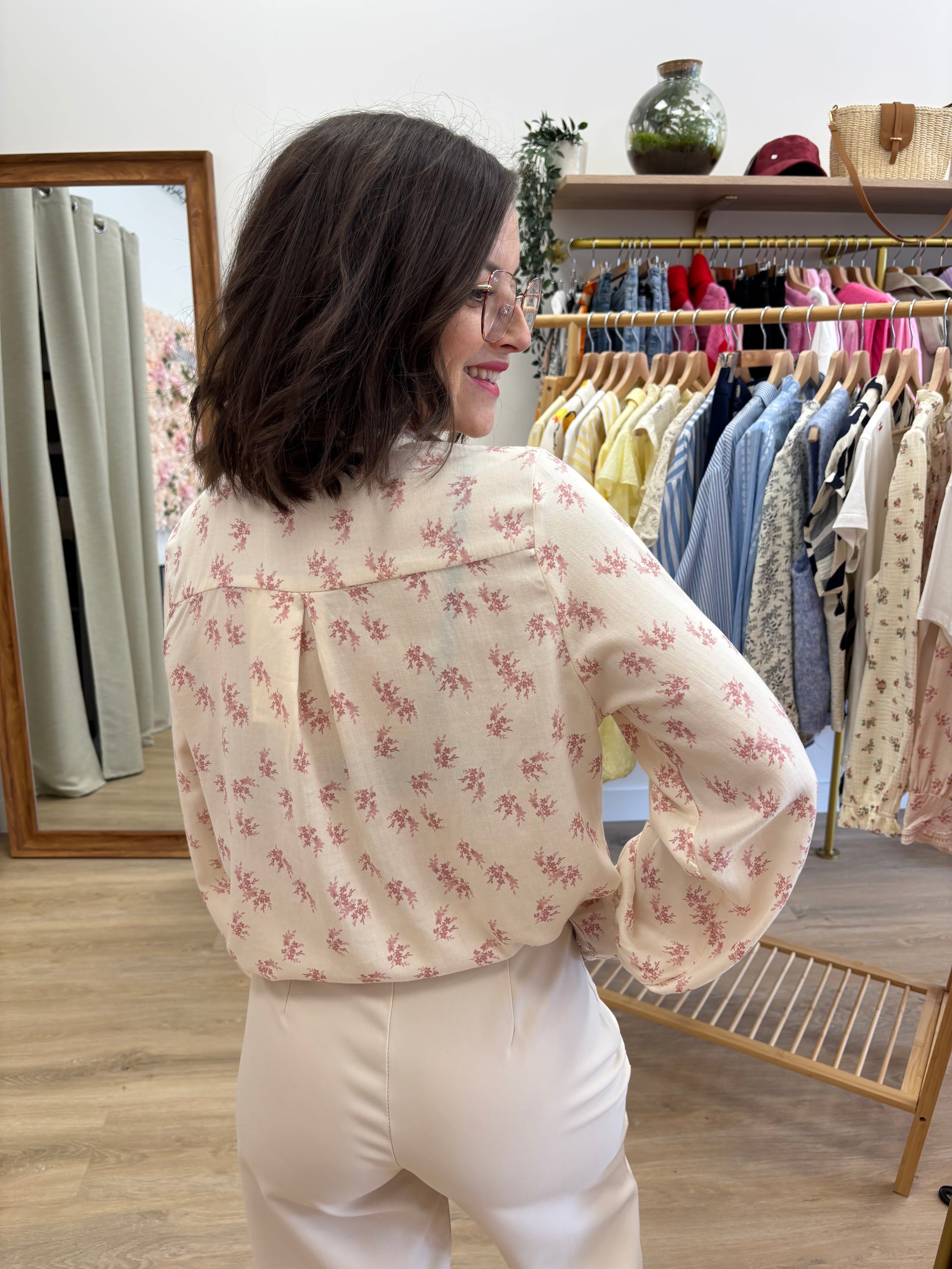 Chemise Anne rose