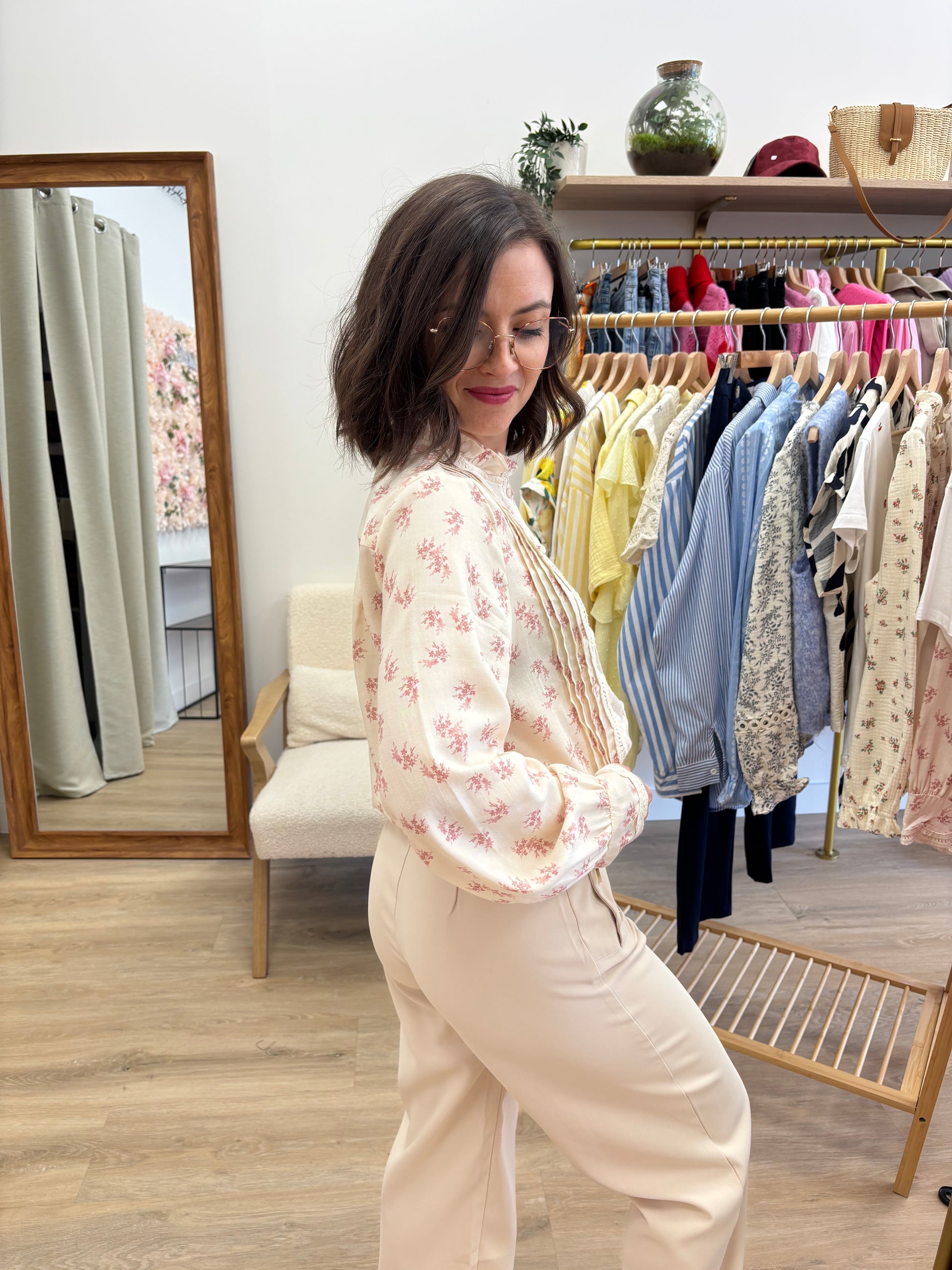 Chemise Anne rose