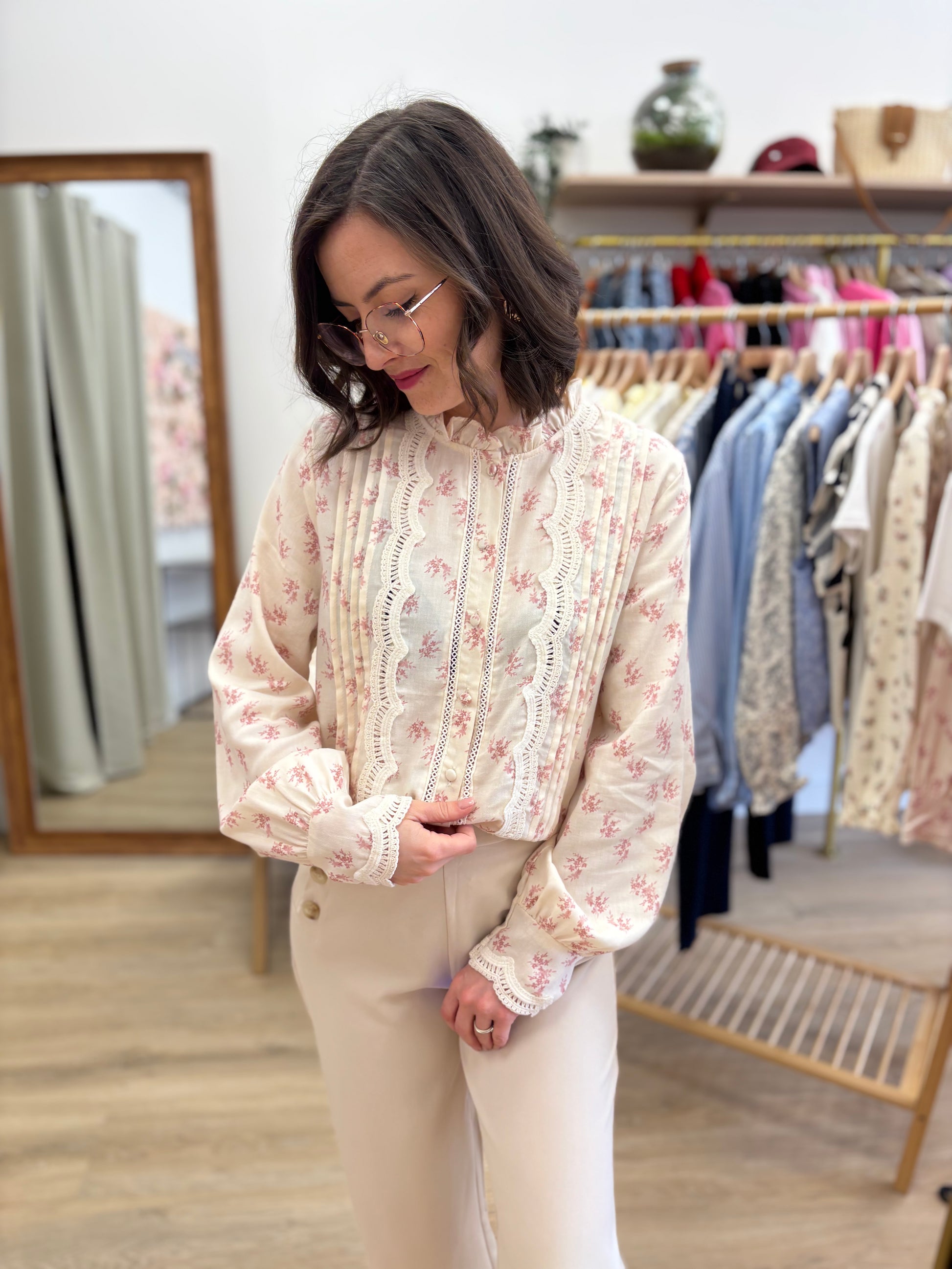 Chemise Anne rose