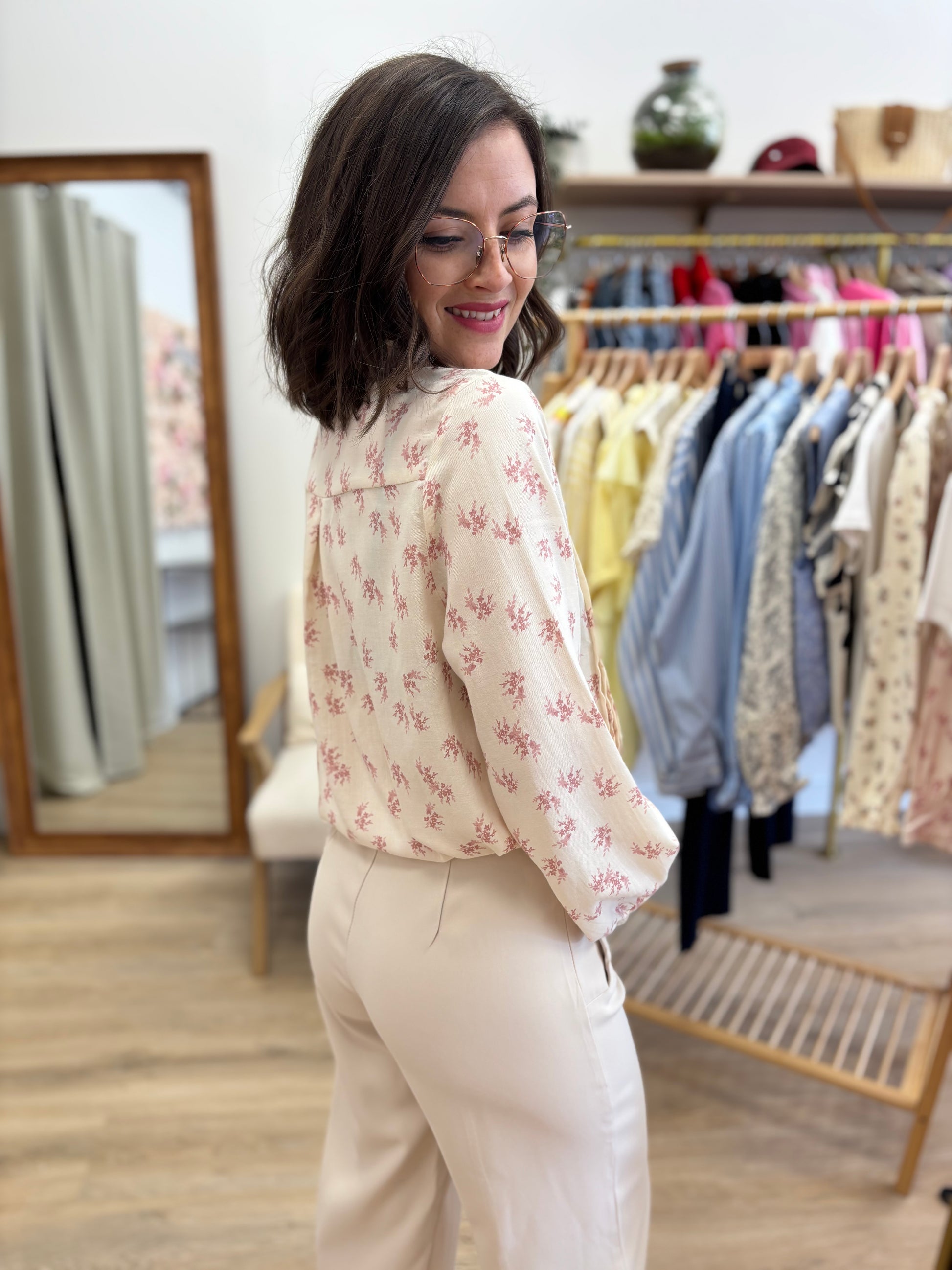 Chemise Anne rose