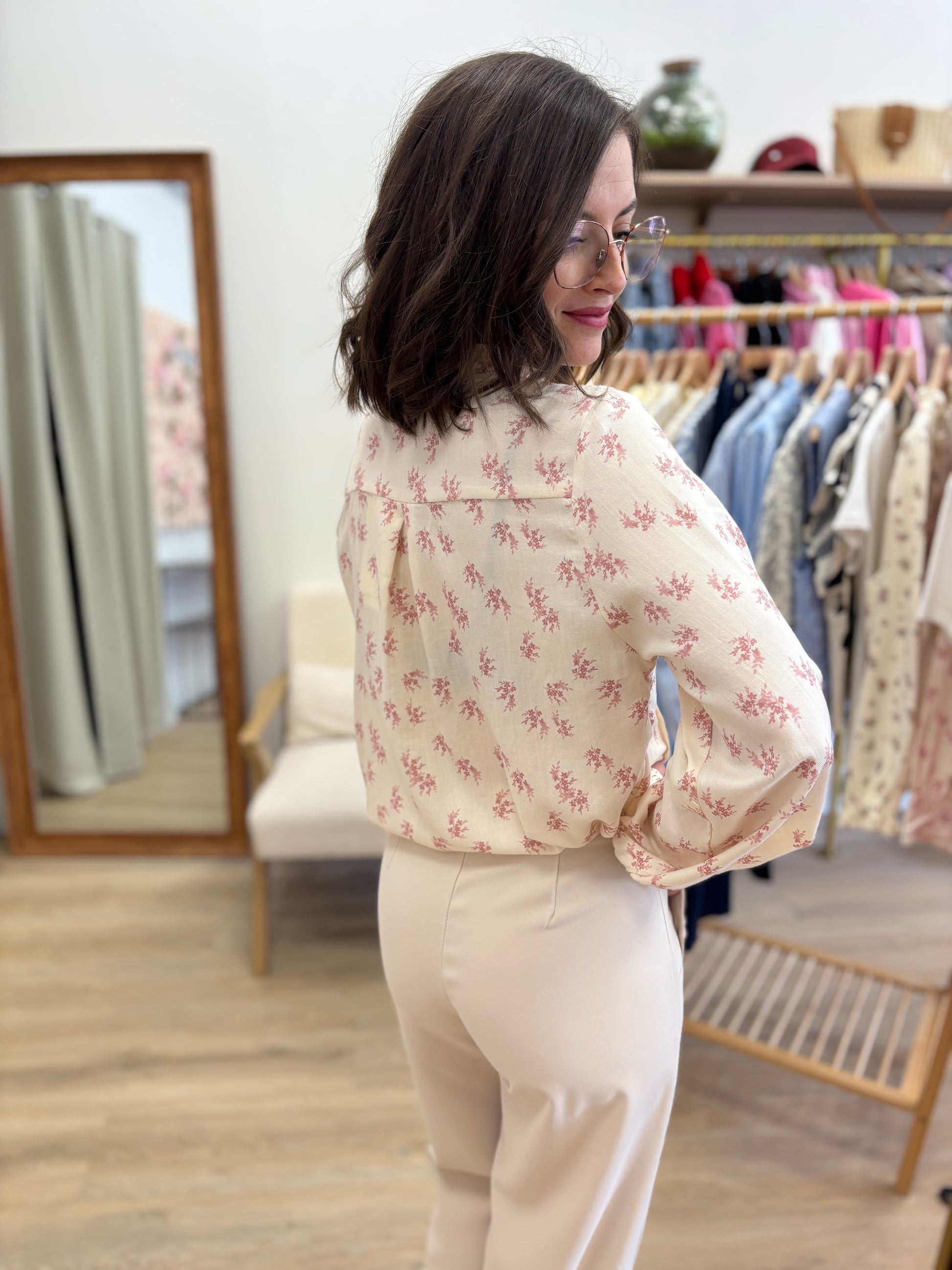 Chemise Anne rose