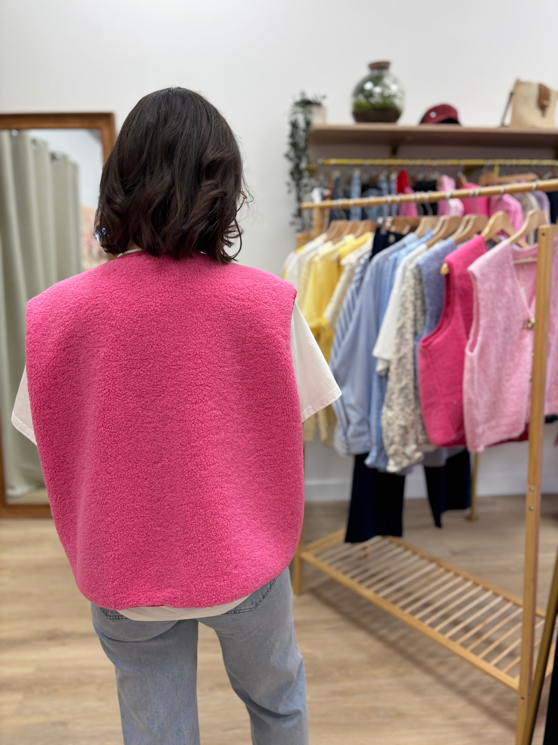 Gilet Margot rose