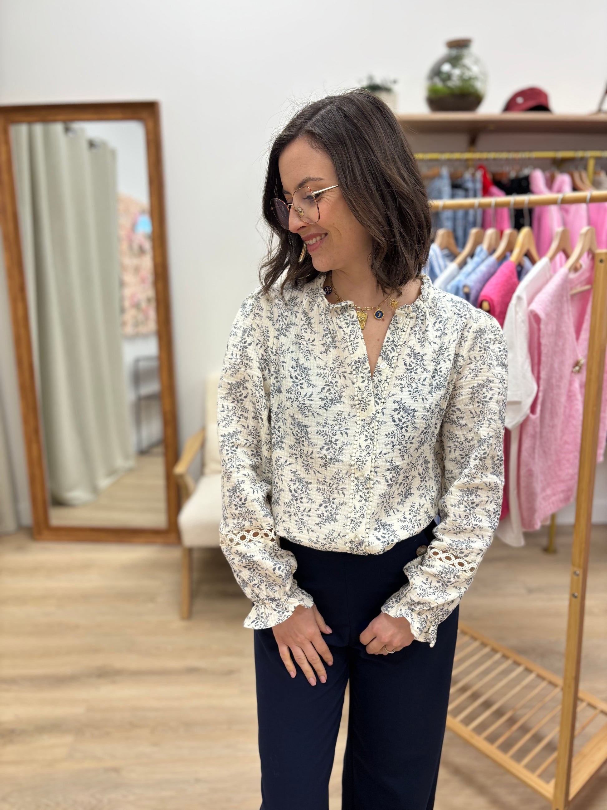 Chemise Isadora marine