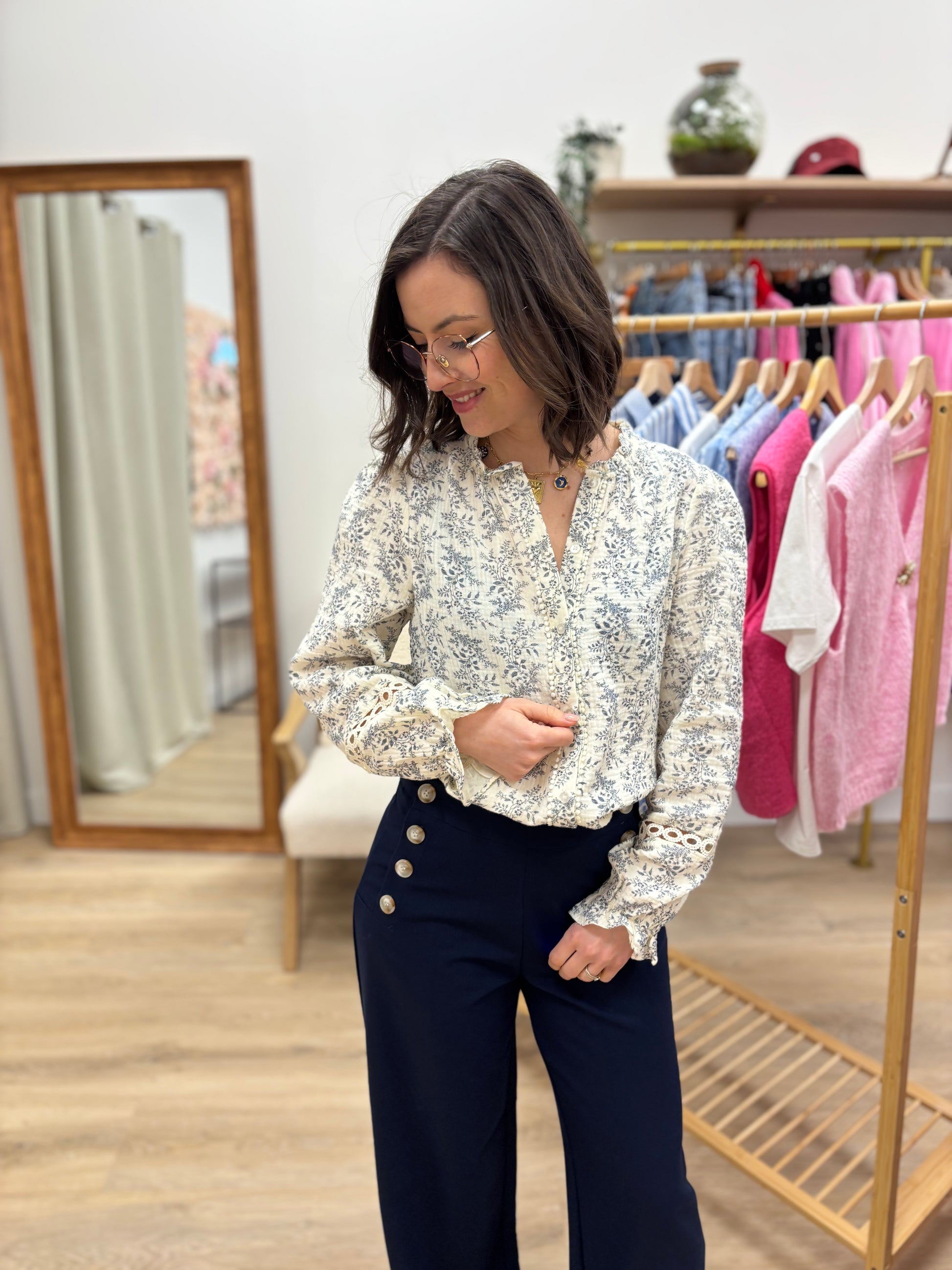 Chemise Isadora marine