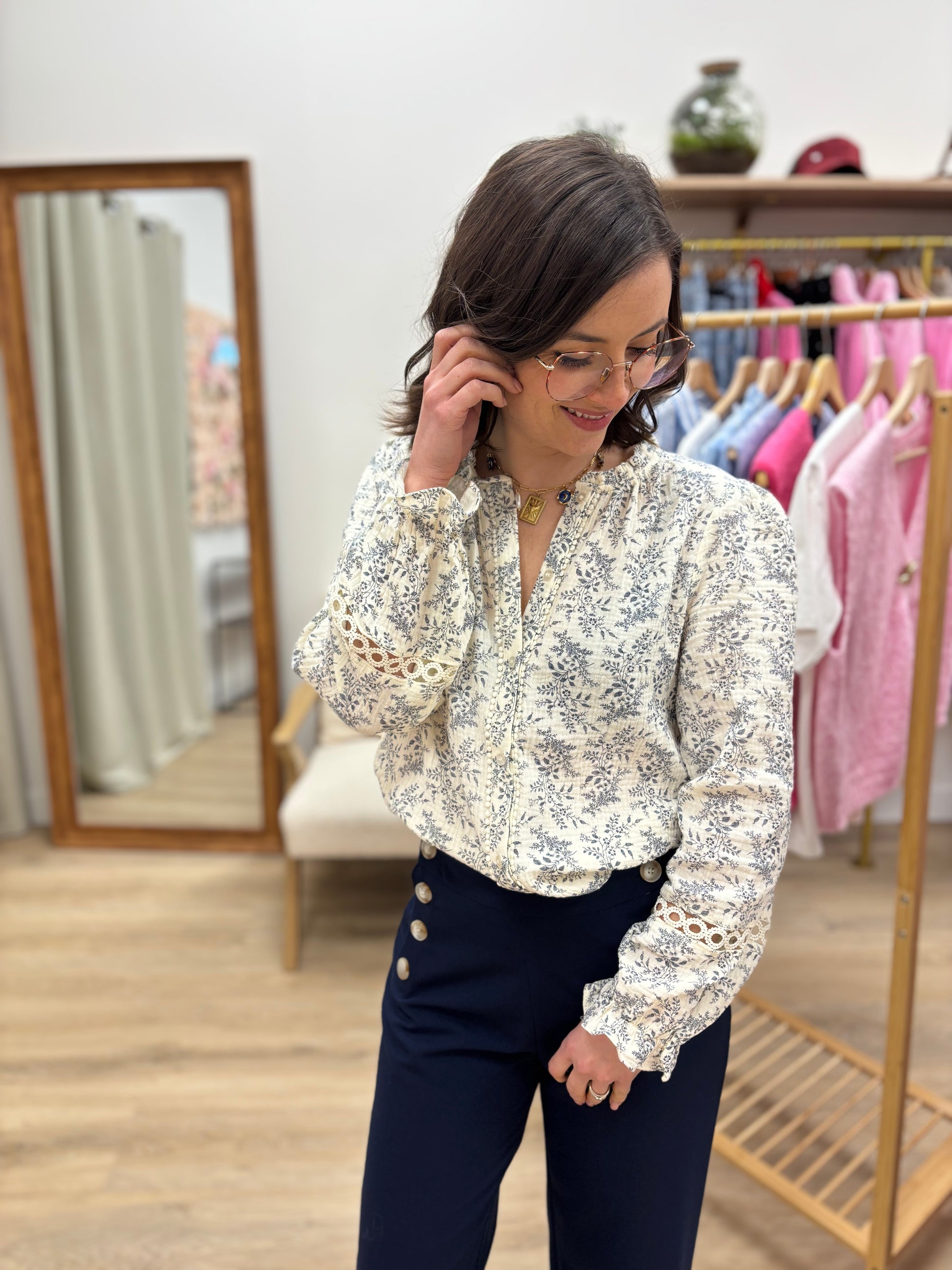 Chemise Isadora marine