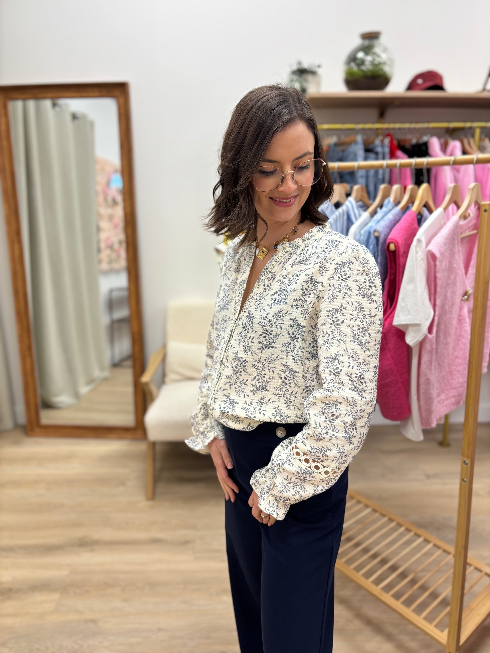 Chemise Isadora marine