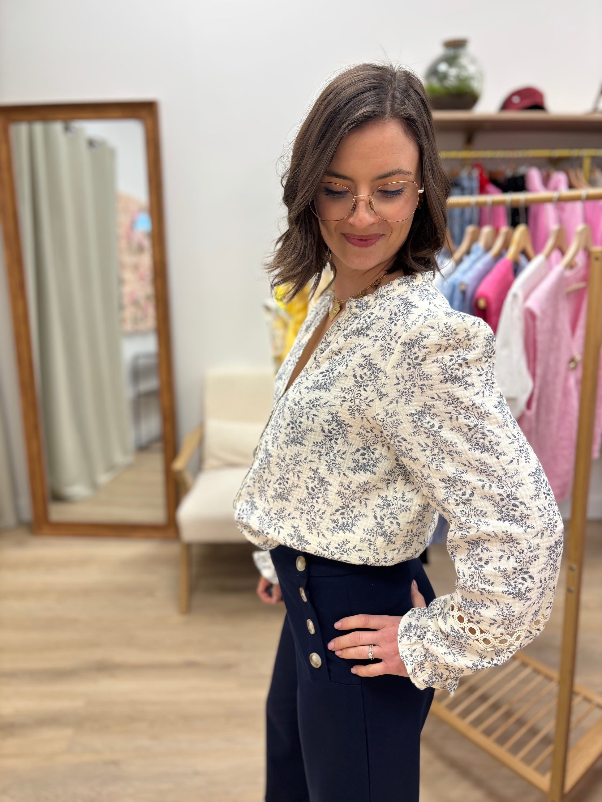 Chemise Isadora marine