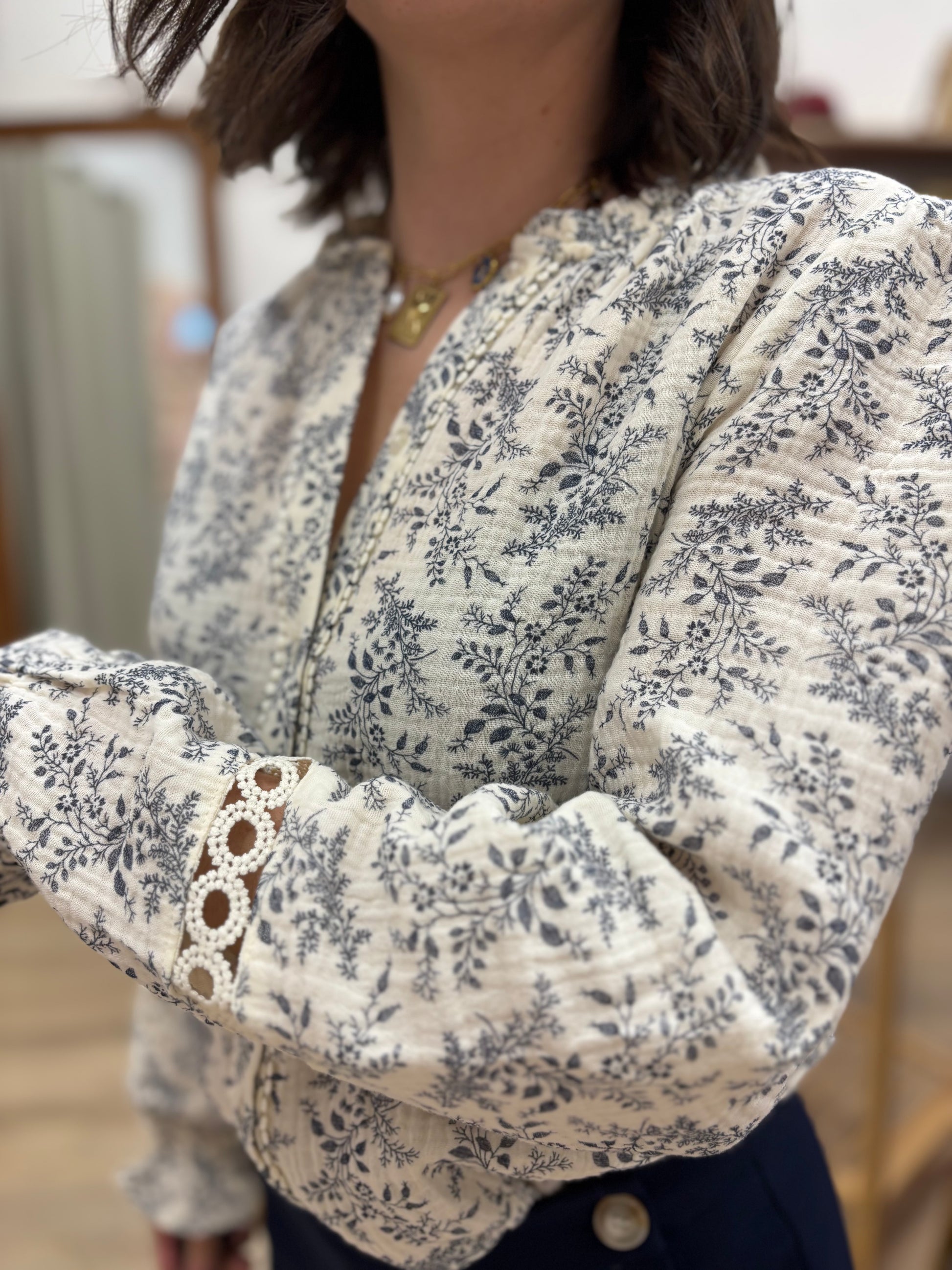 Chemise Isadora marine