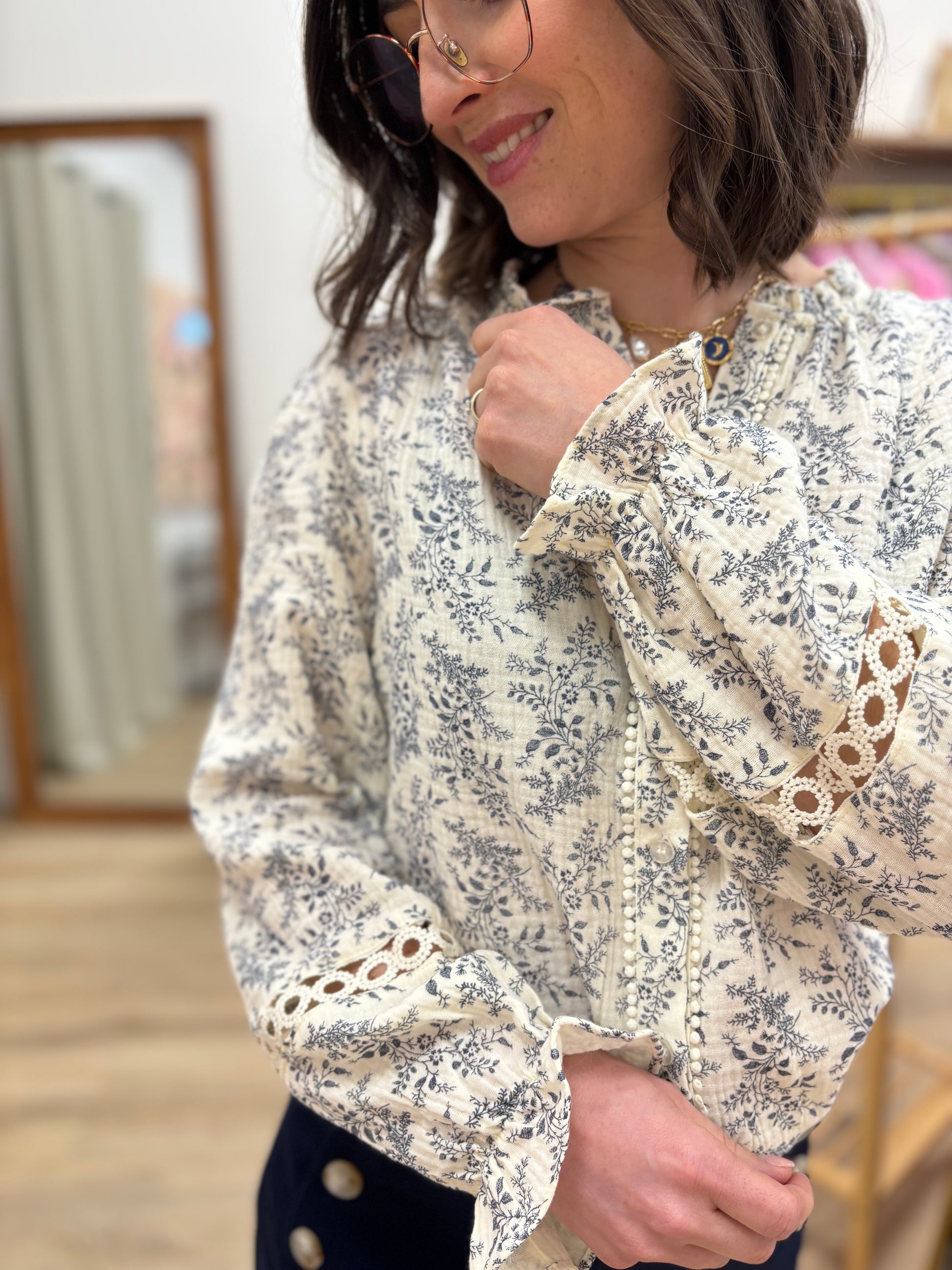 Chemise Isadora marine
