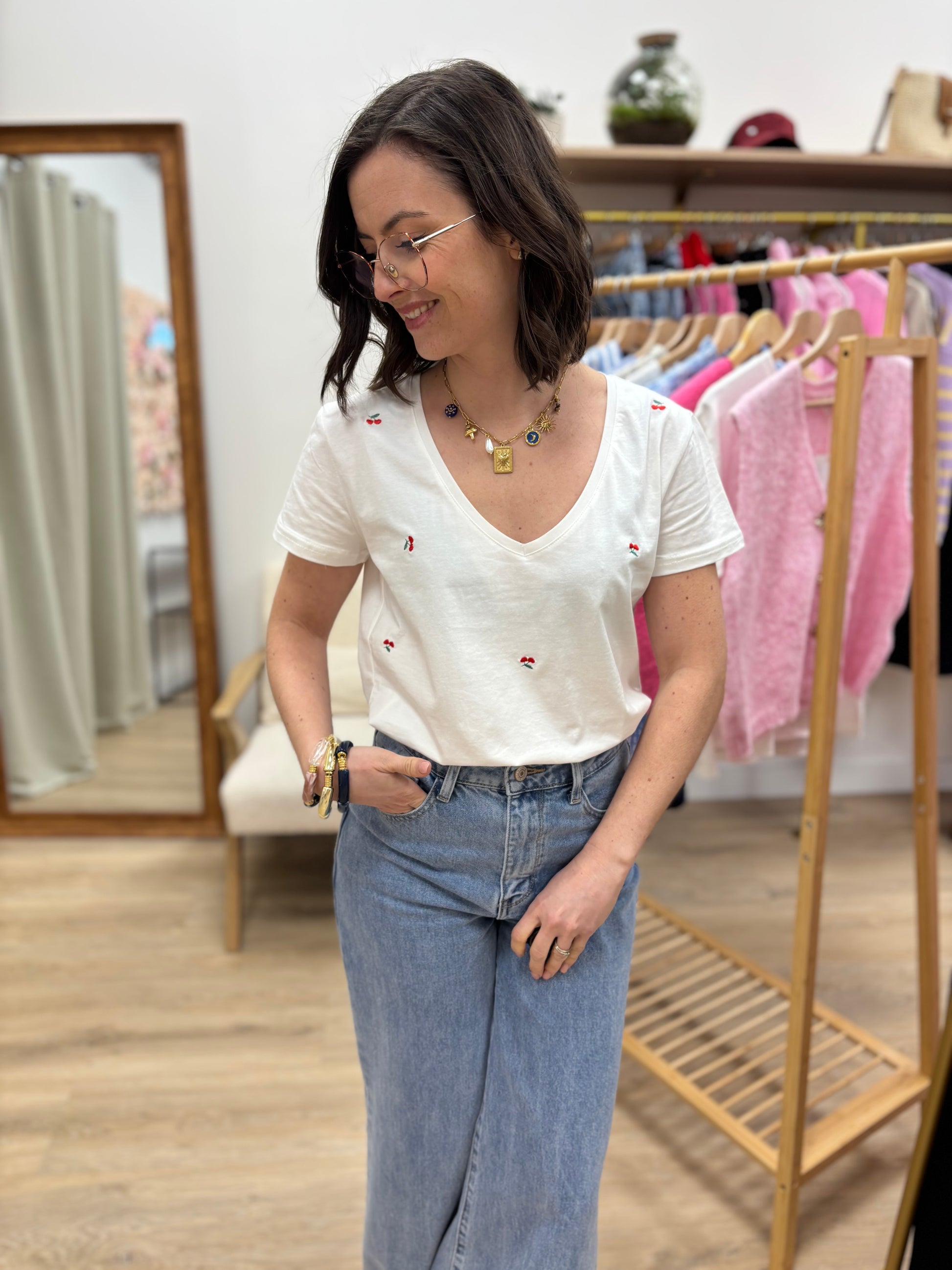 TS Cerise blanc