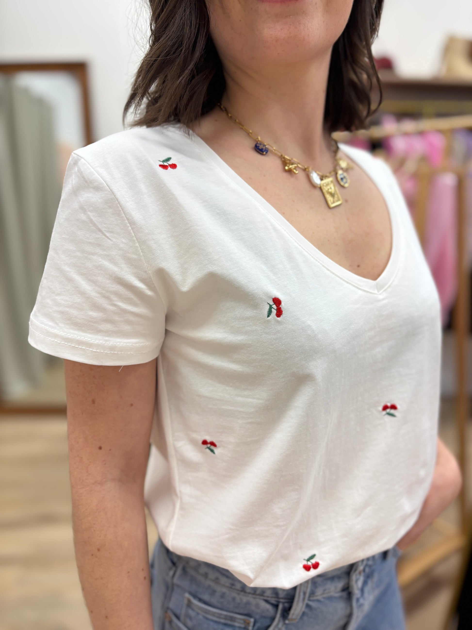 TS Cerise blanc