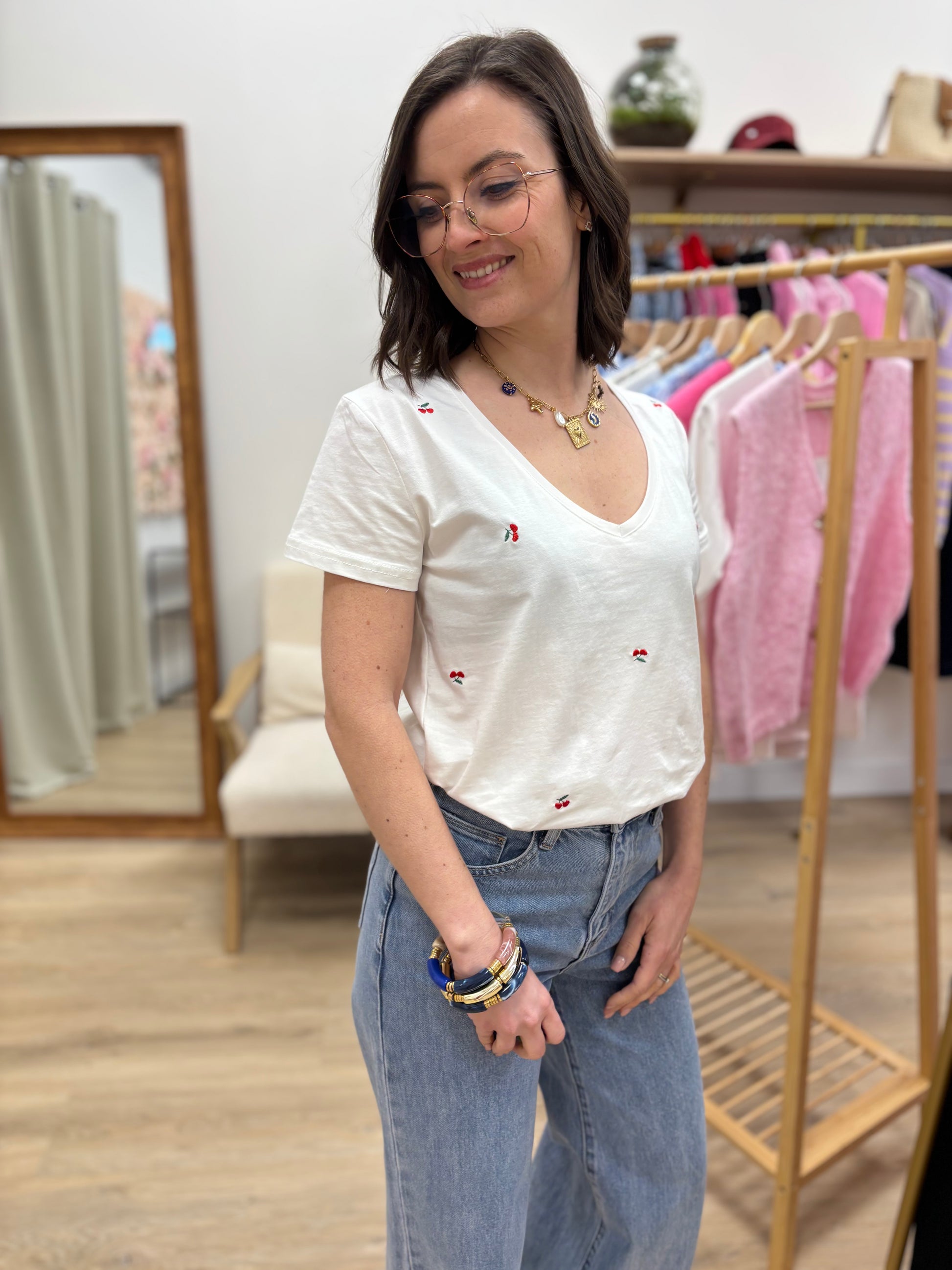 TS Cerise blanc