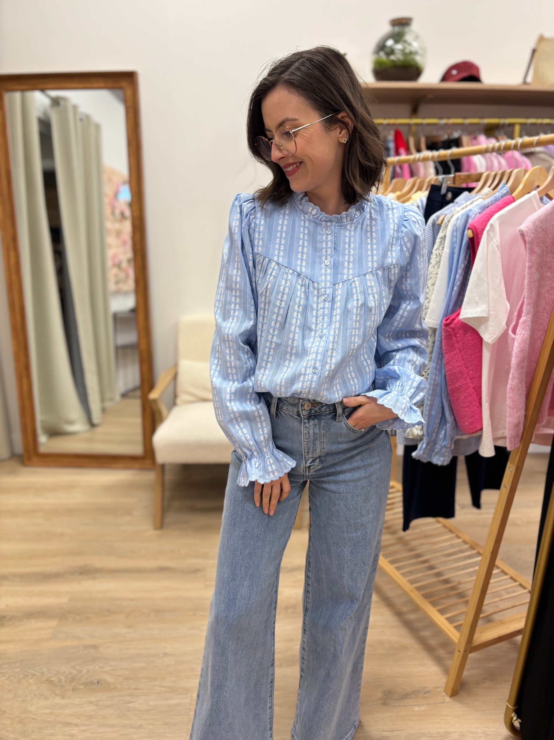 Chemise Célia bleu