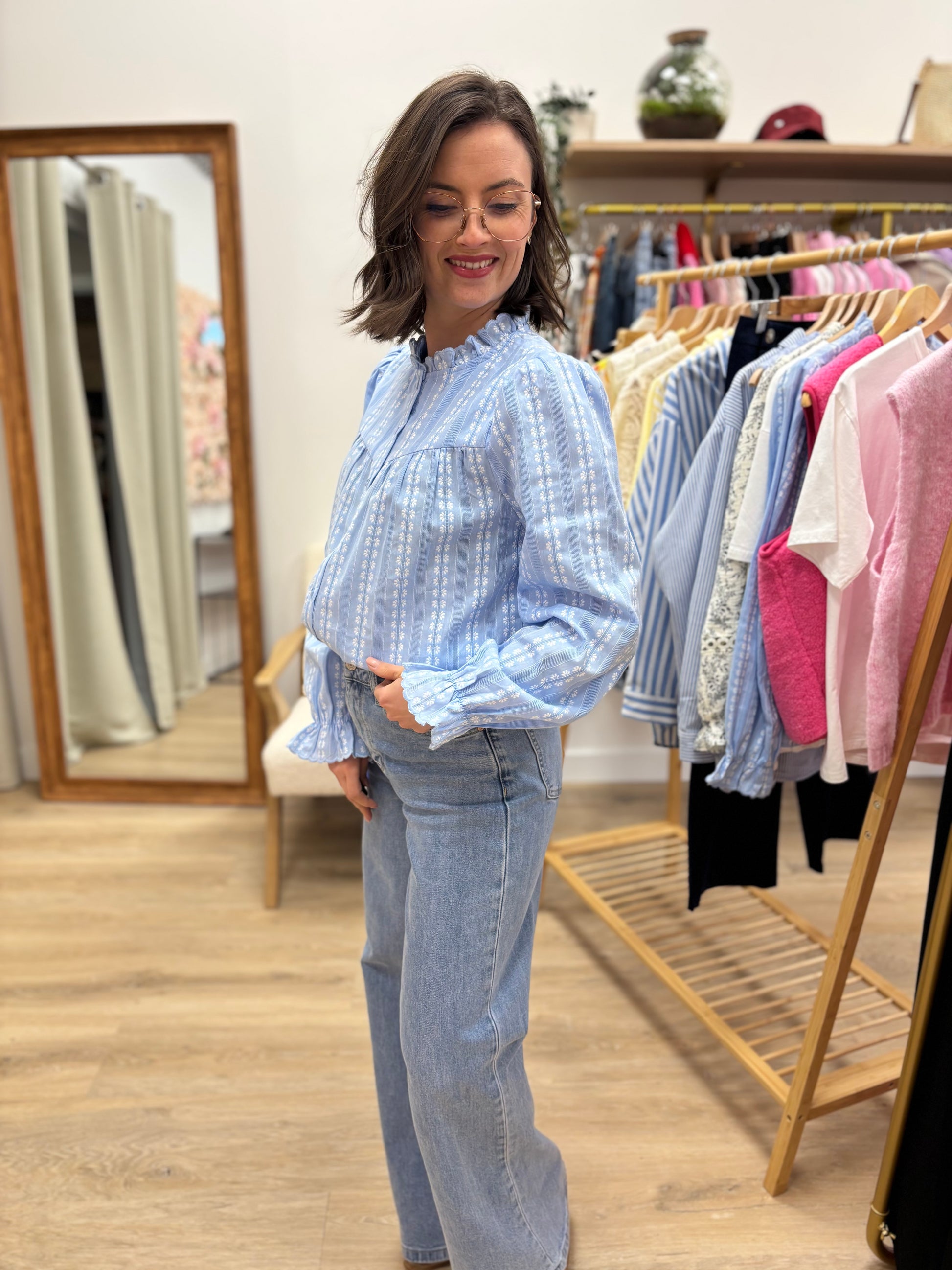 Chemise Célia bleu