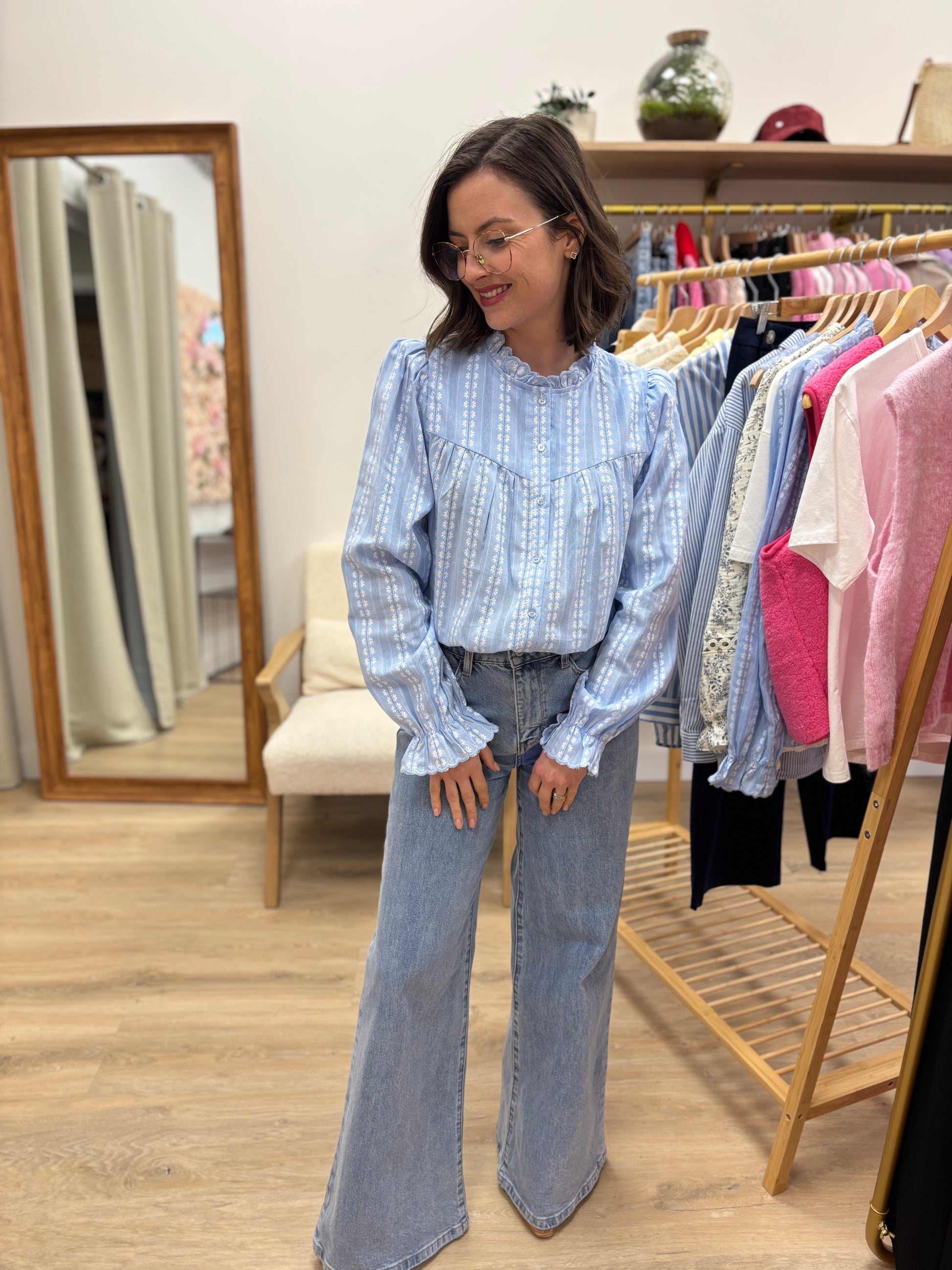 Chemise Célia bleu
