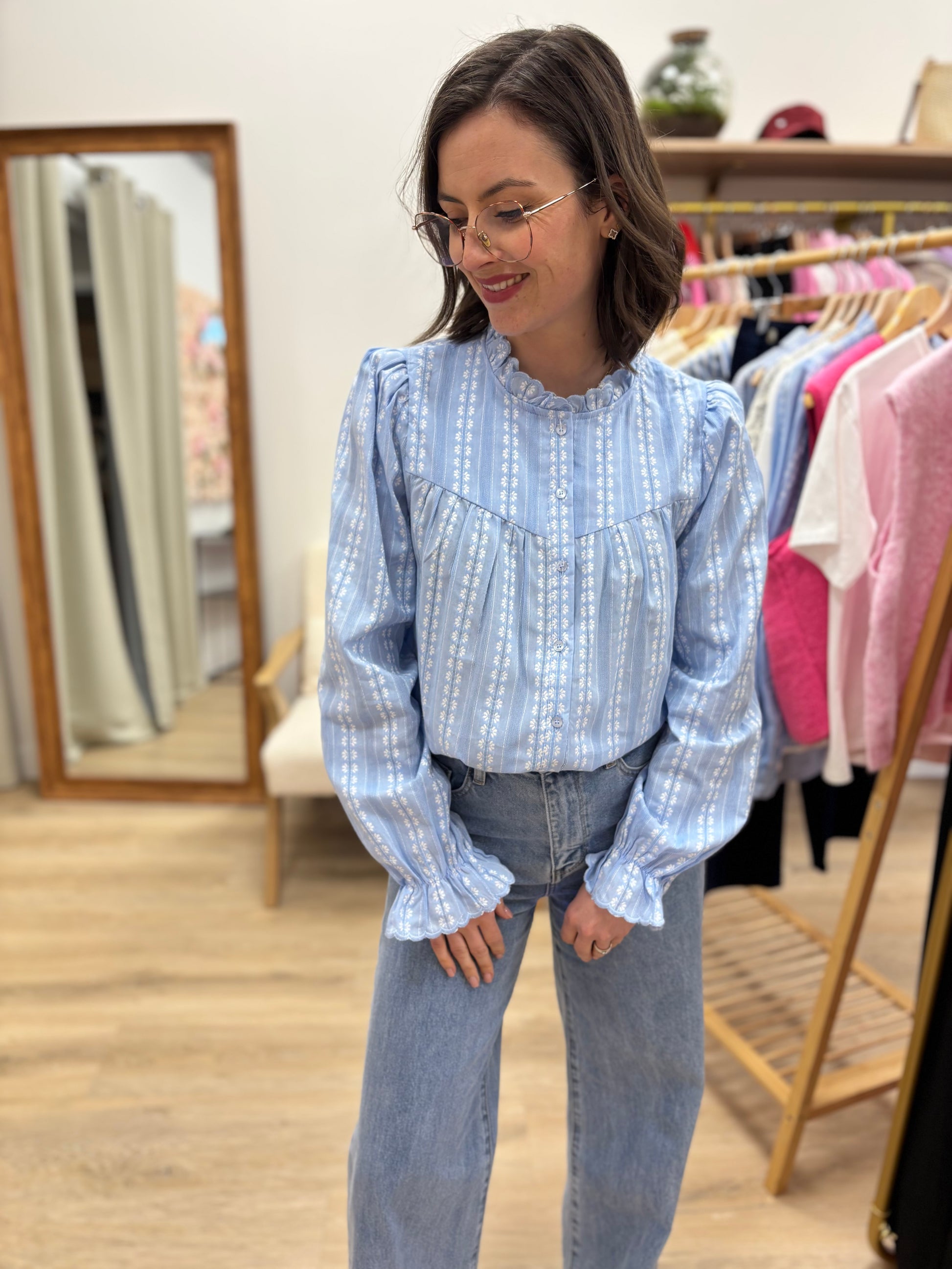 Chemise Célia bleu