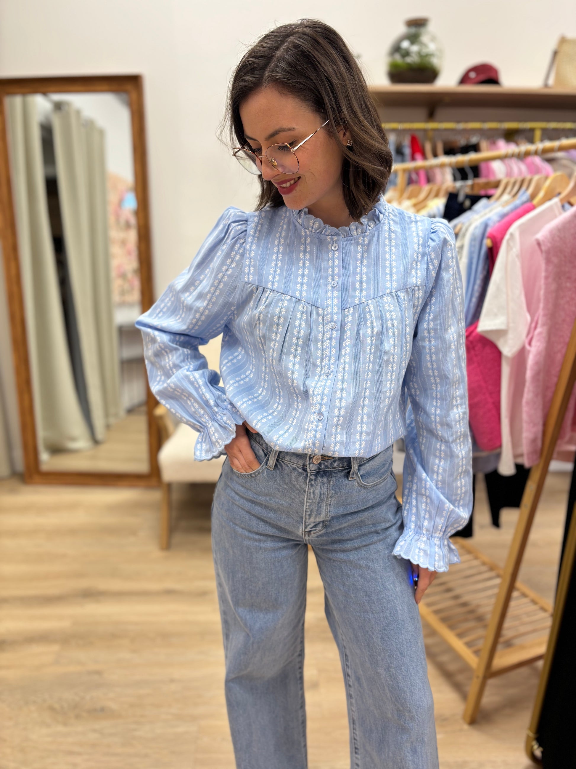 Chemise Célia bleu