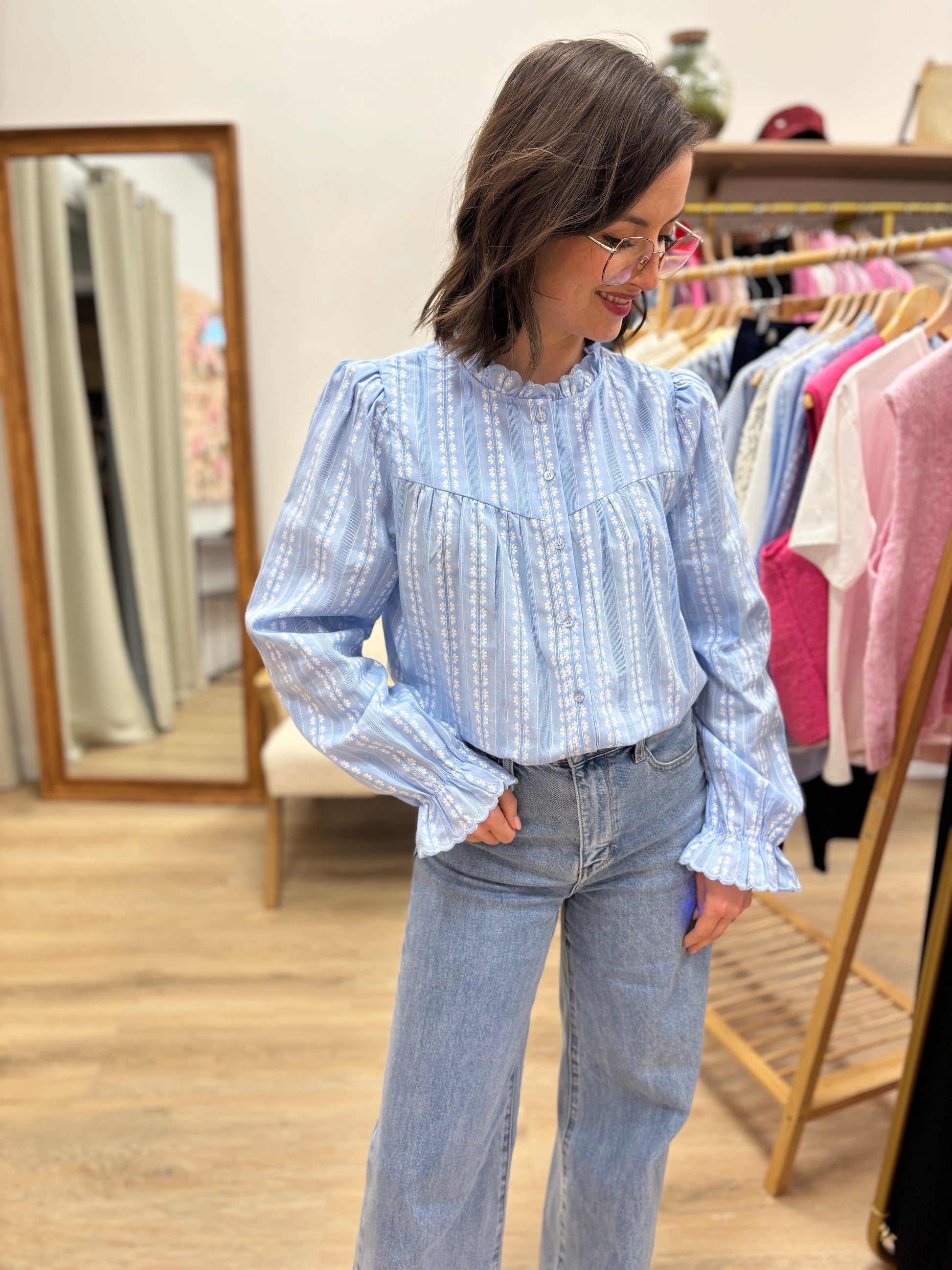 Chemise Célia bleu