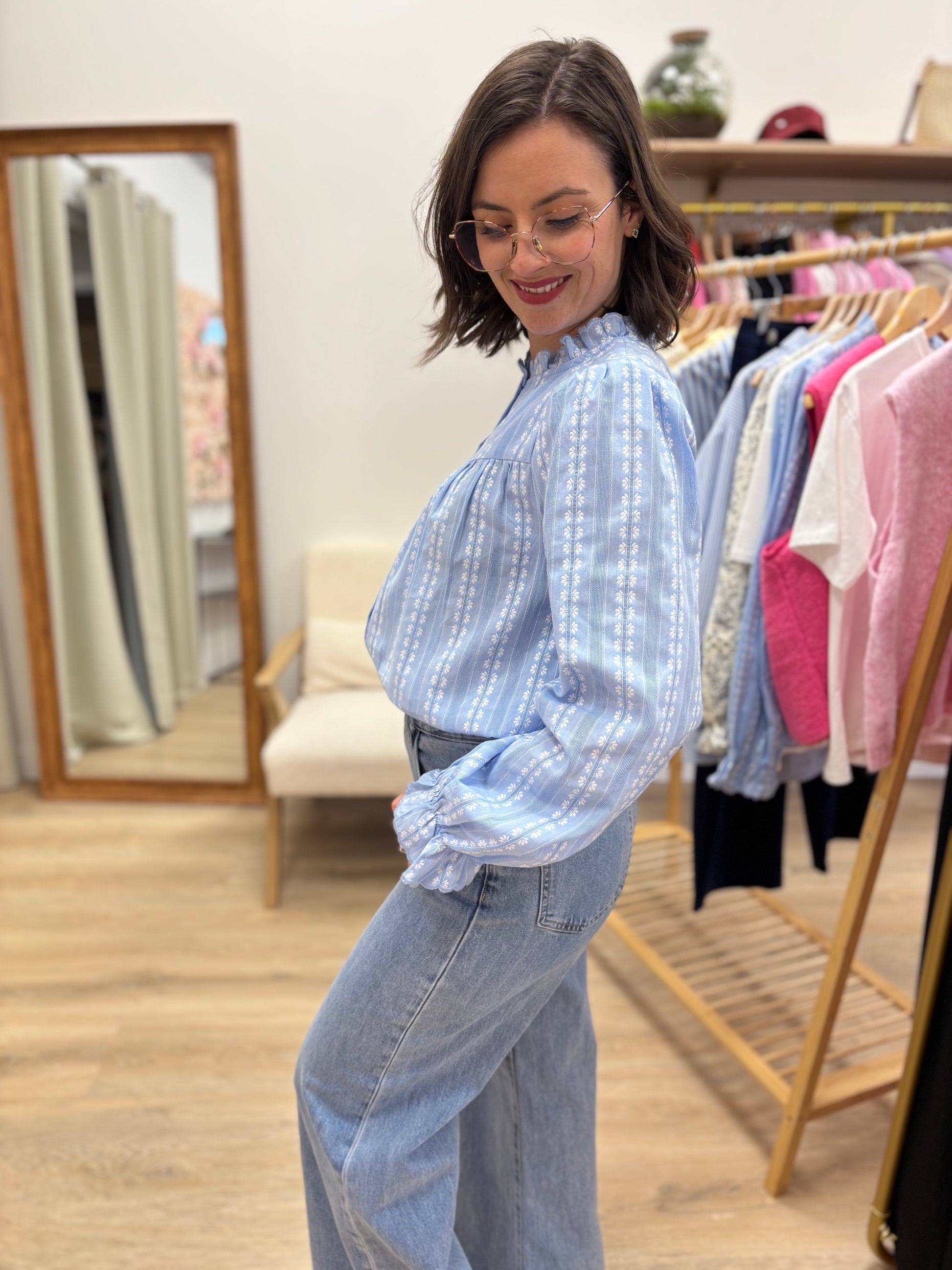 Chemise Célia bleu