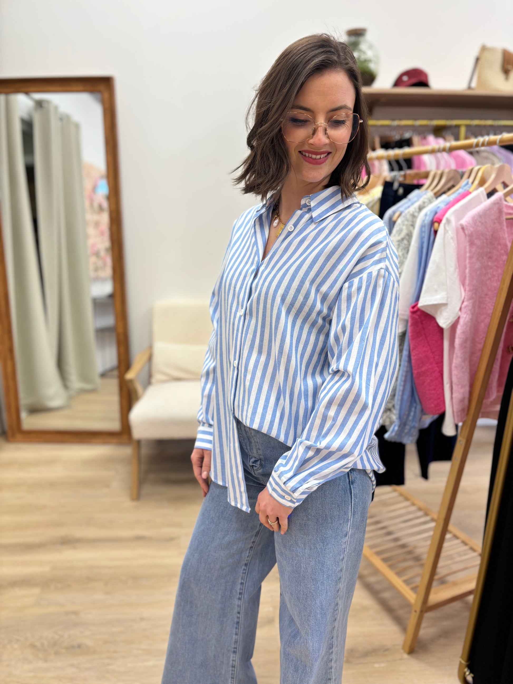 Chemise Virginie bleue