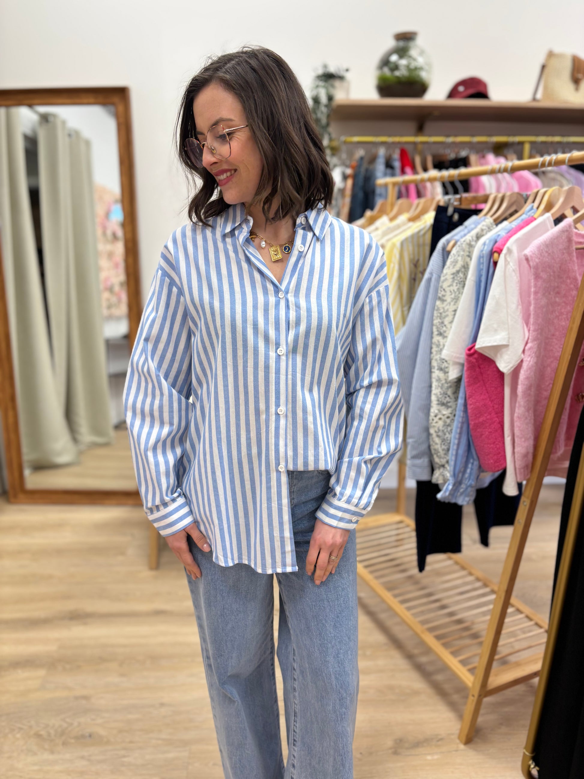 Chemise Virginie bleue