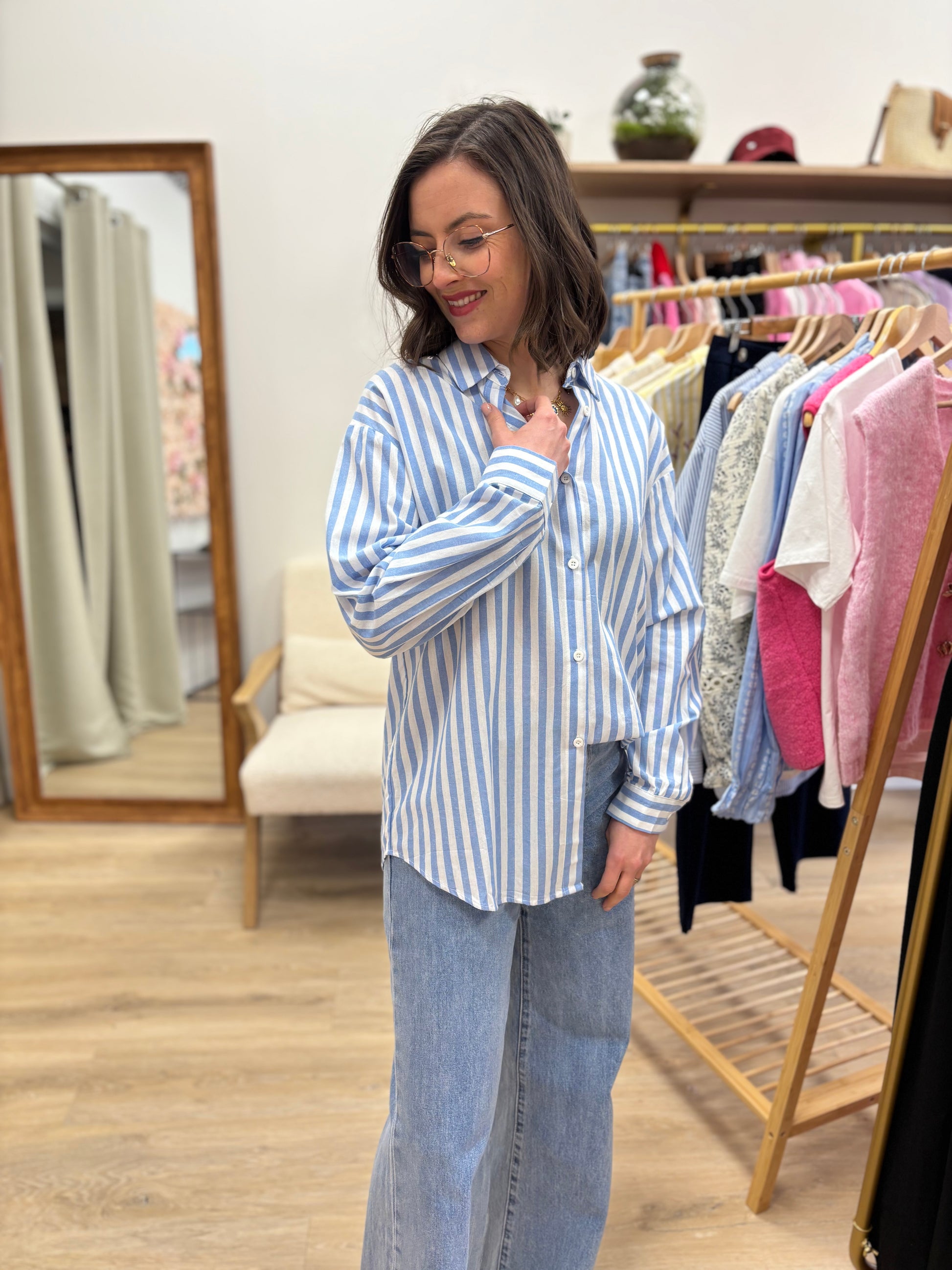 Chemise Virginie bleue