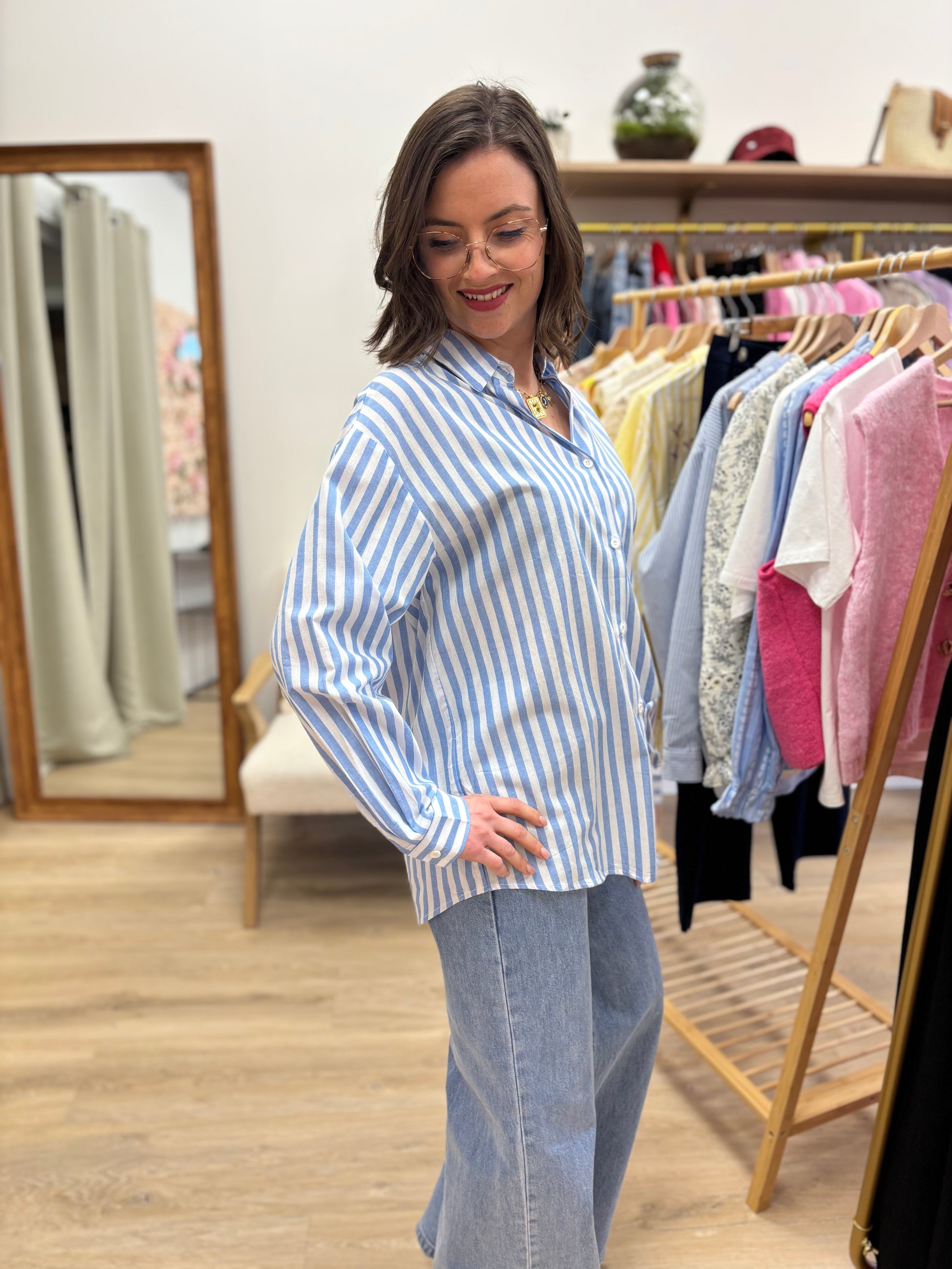 Chemise Virginie bleue