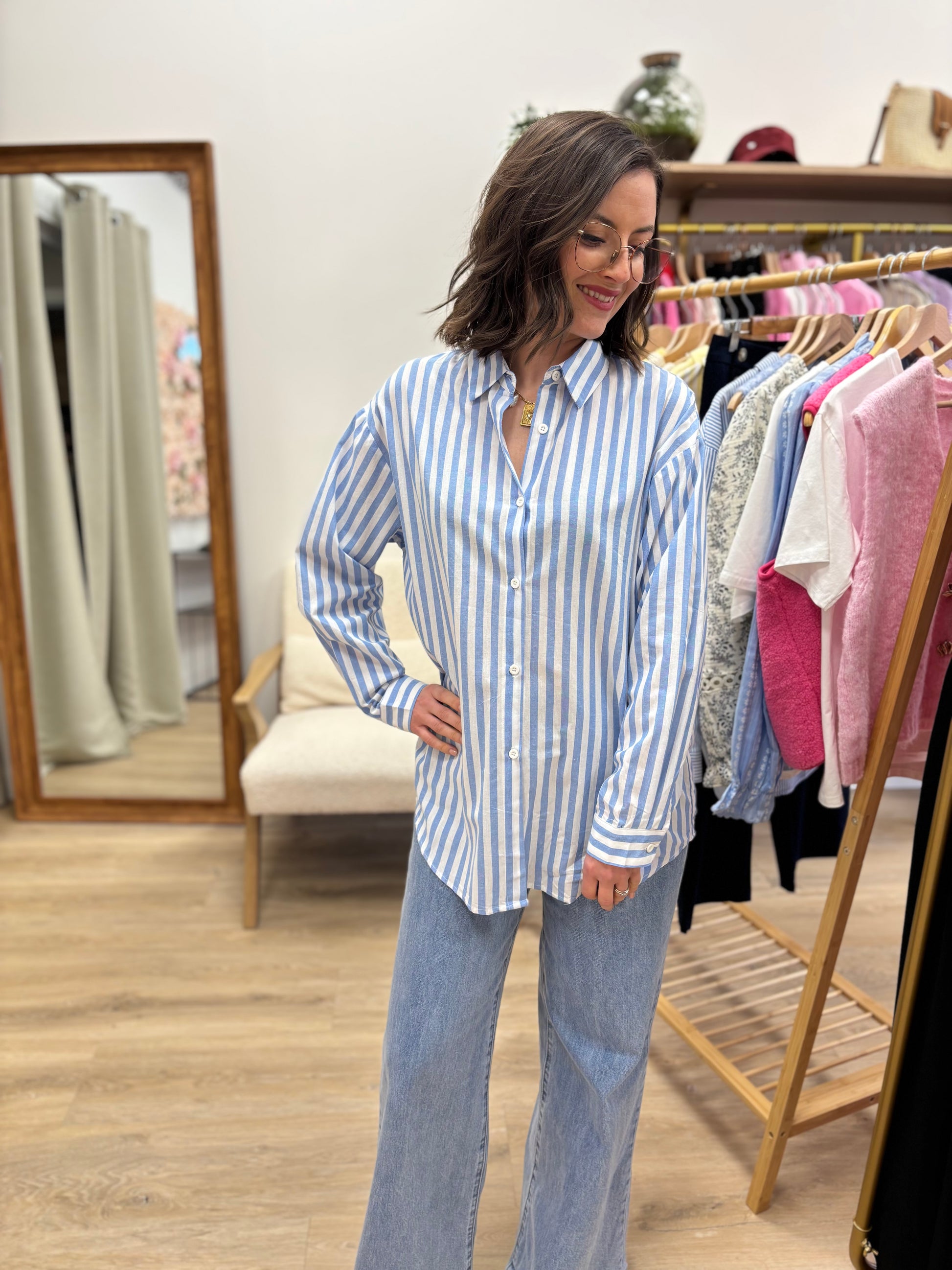 Chemise Virginie bleue