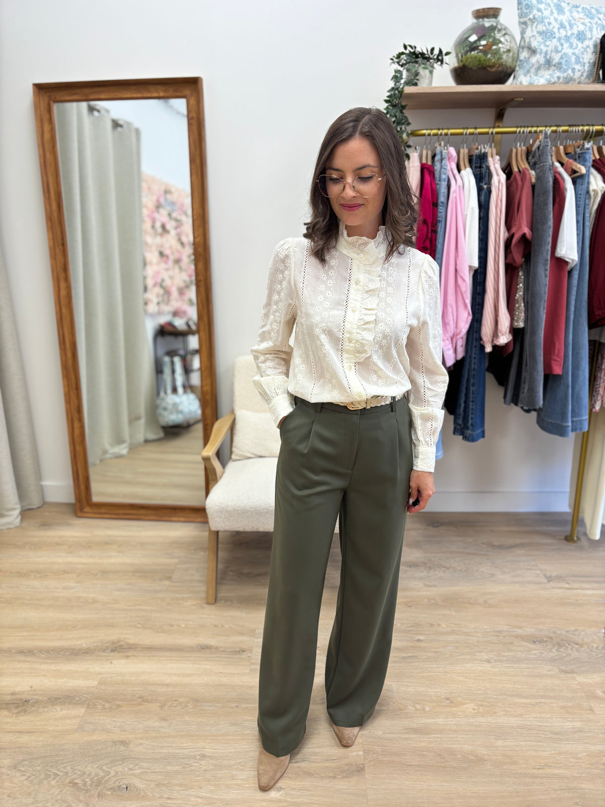 Pantalon Margaux kaki