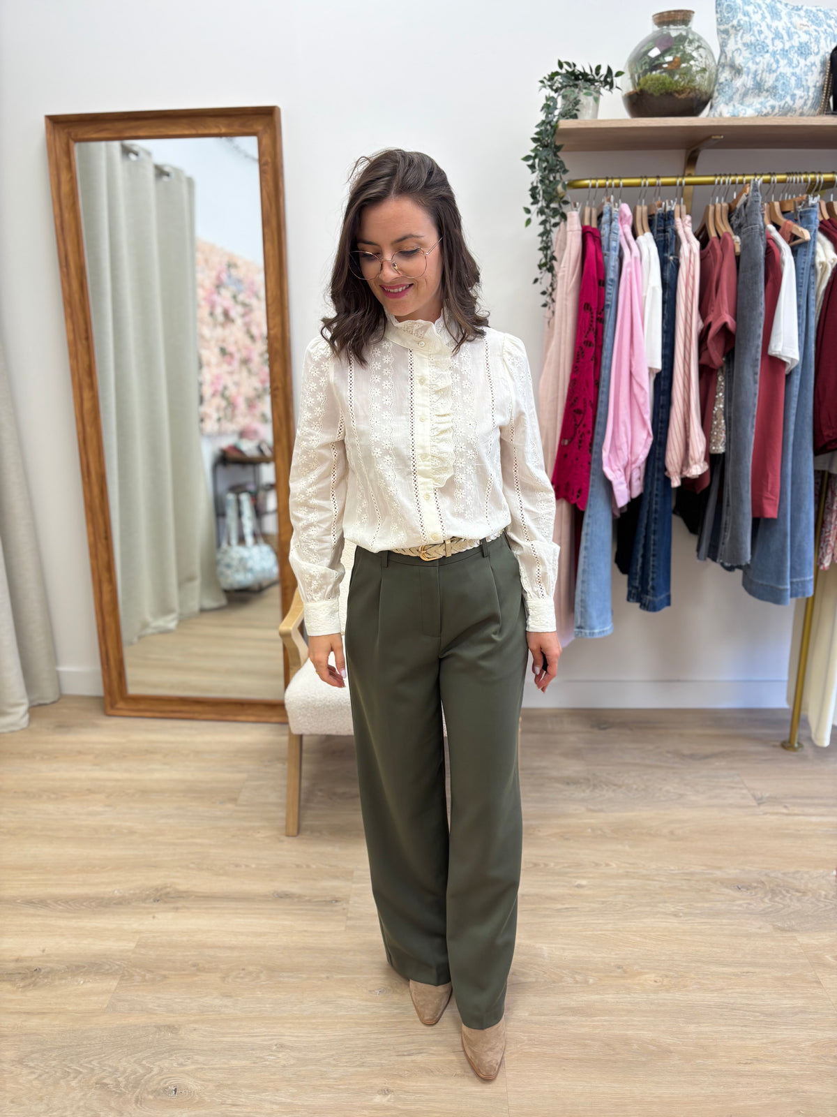 Pantalon Margaux kaki