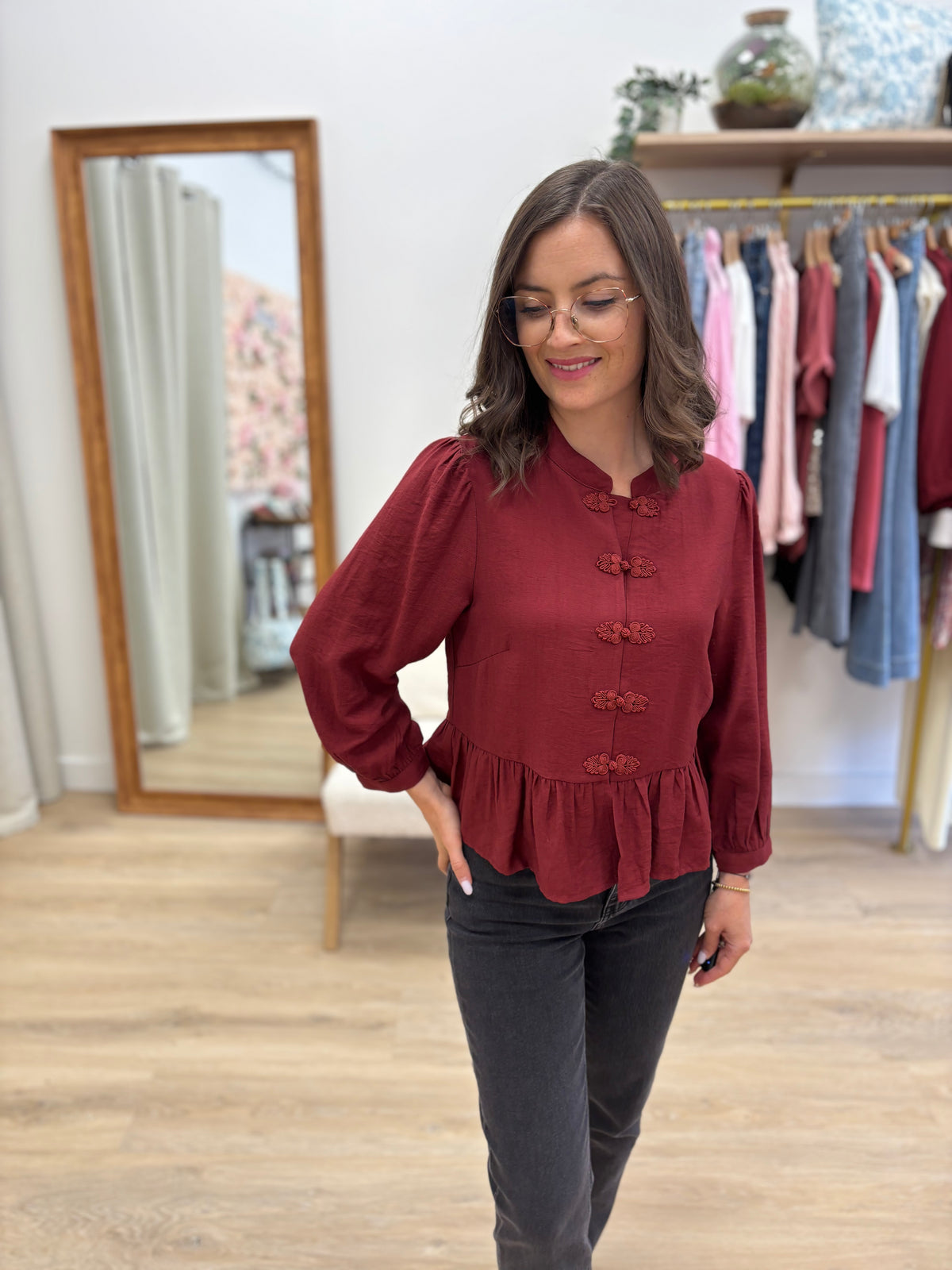 Blouse Mia rouge