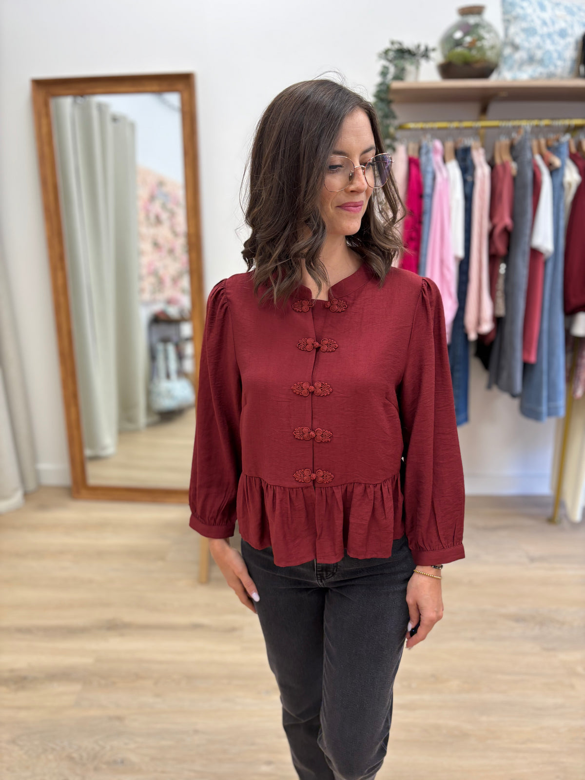 Blouse Mia rouge
