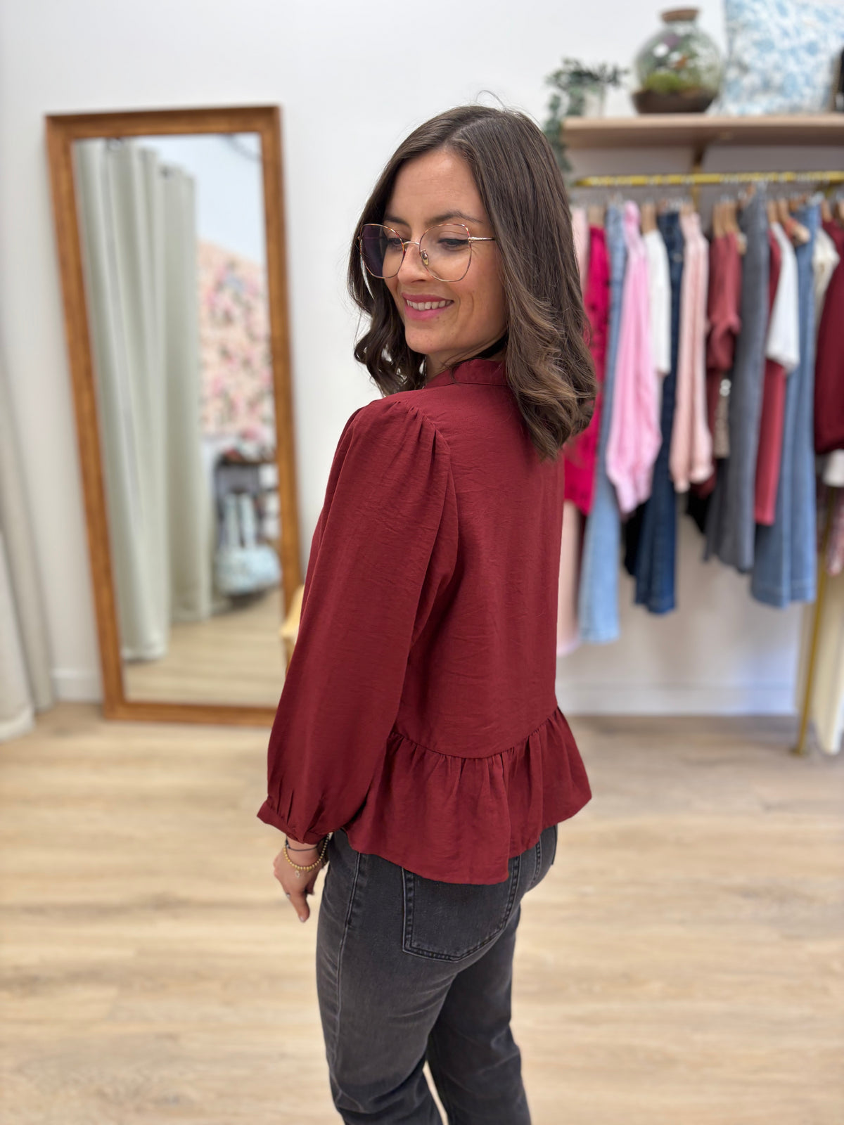 Blouse Mia rouge