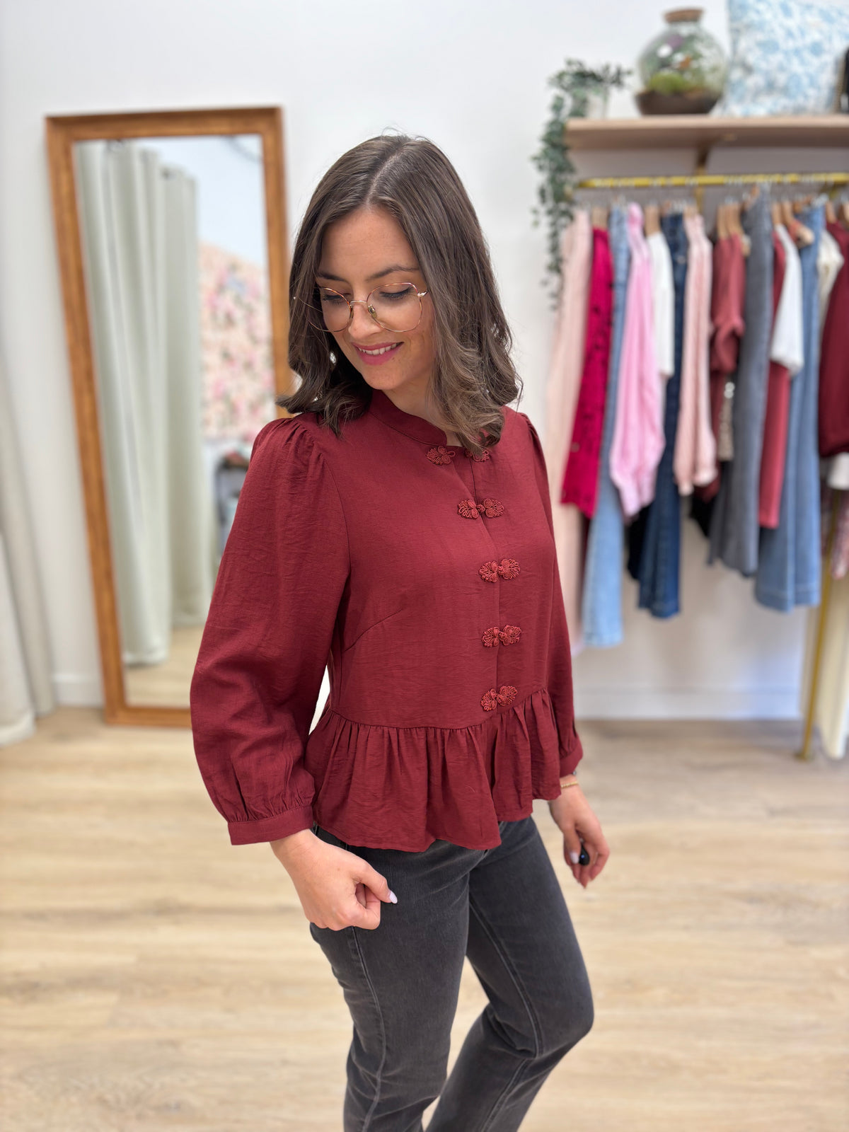 Blouse Mia rouge