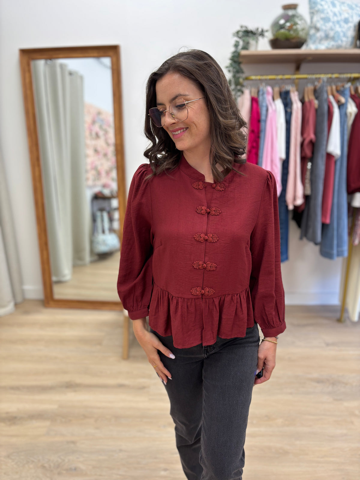 Blouse Mia rouge