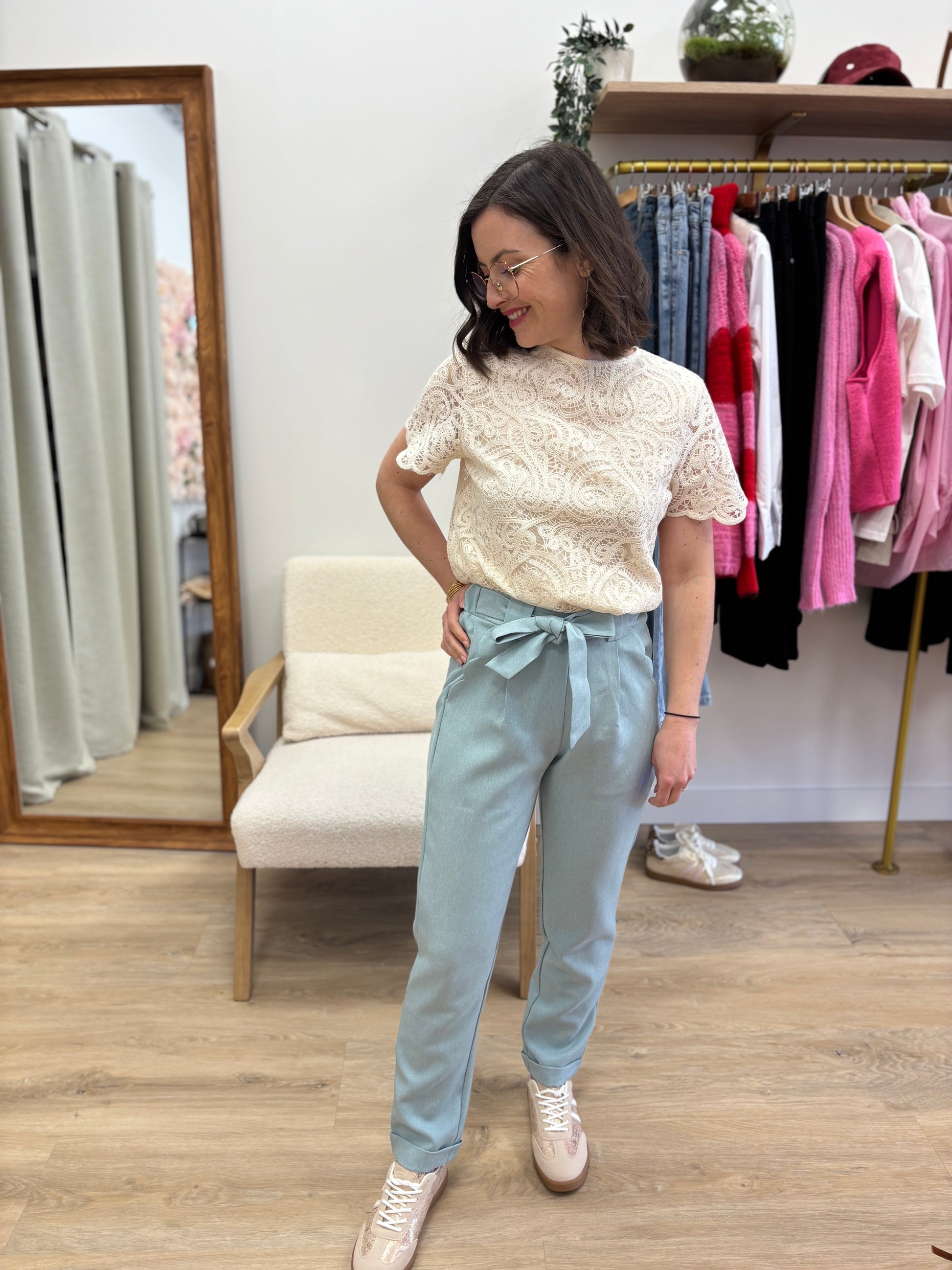 Pantalon Gabriel bleu ciel