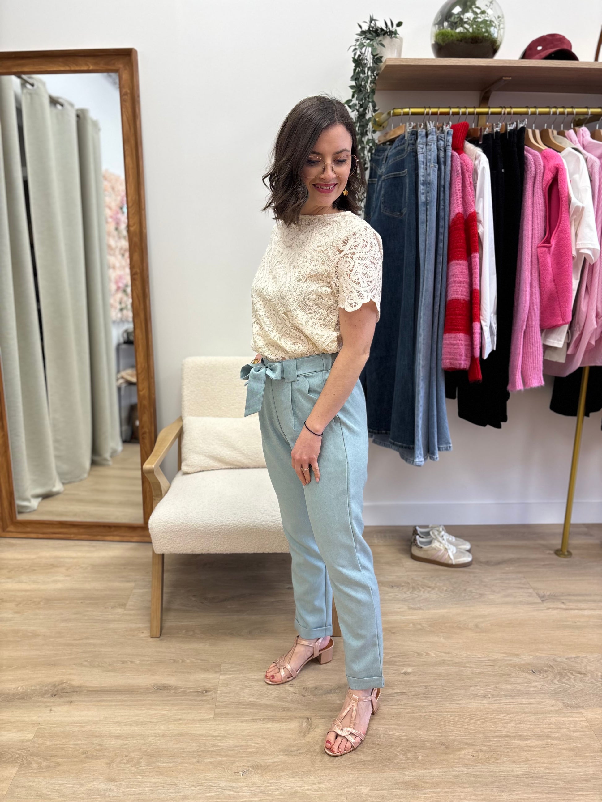 Pantalon Gabriel bleu ciel