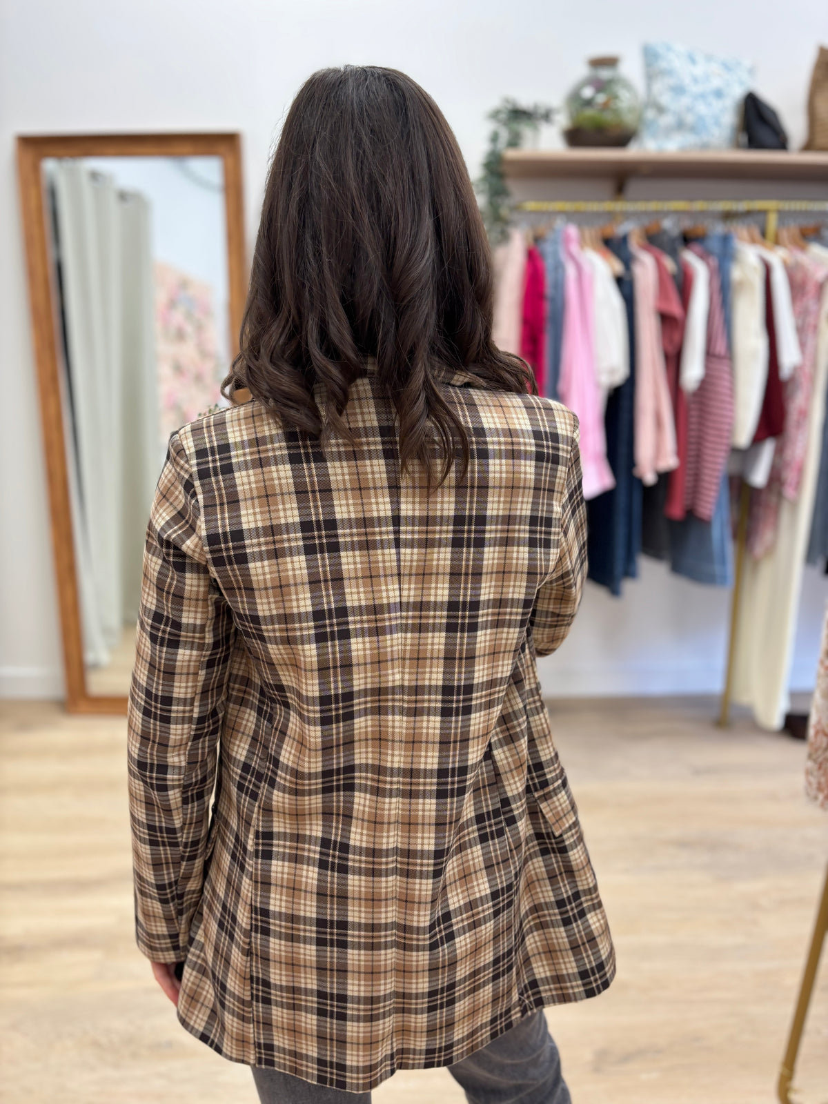 Blazer à carreaux Lydie