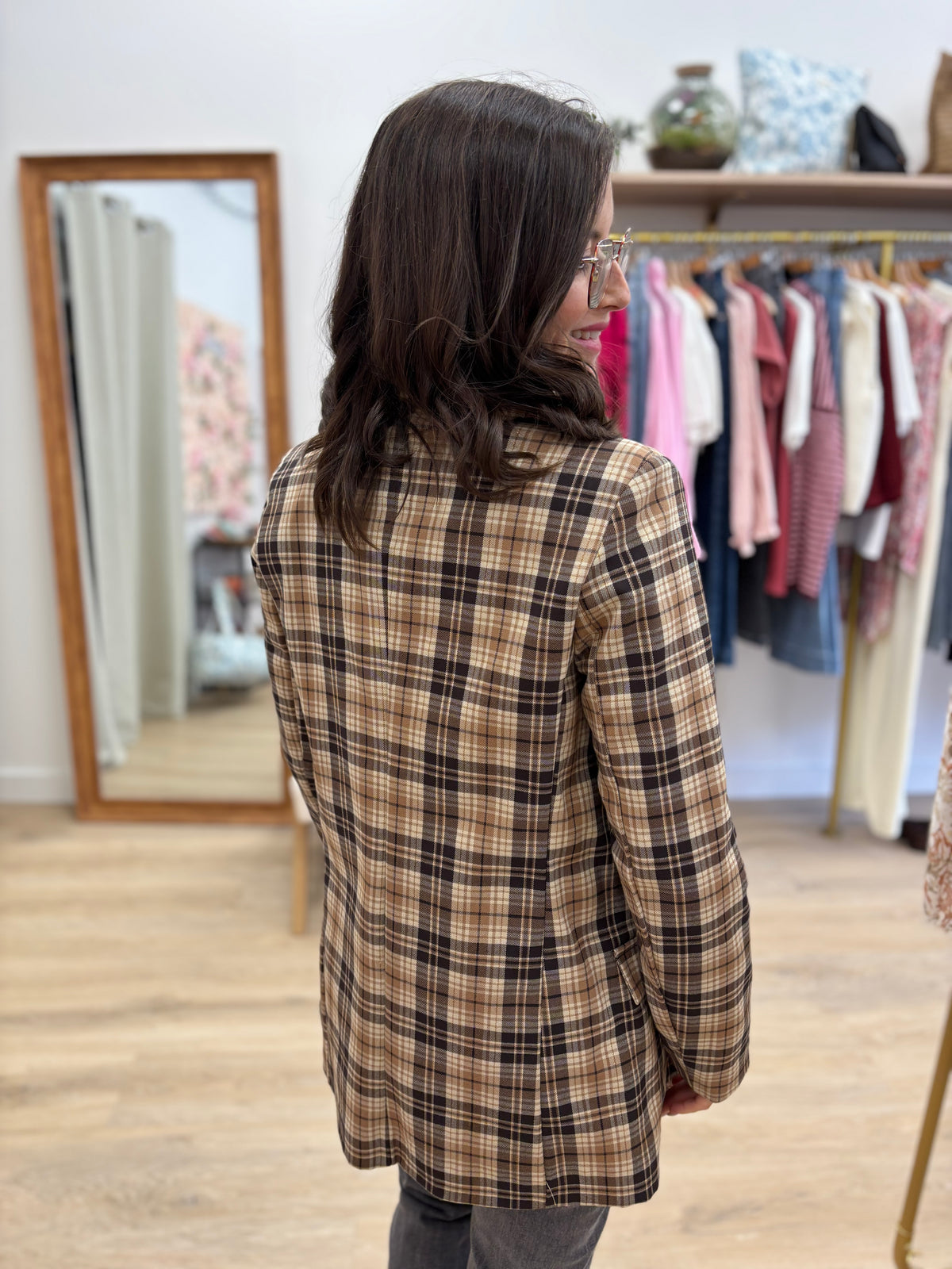Blazer à carreaux Lydie