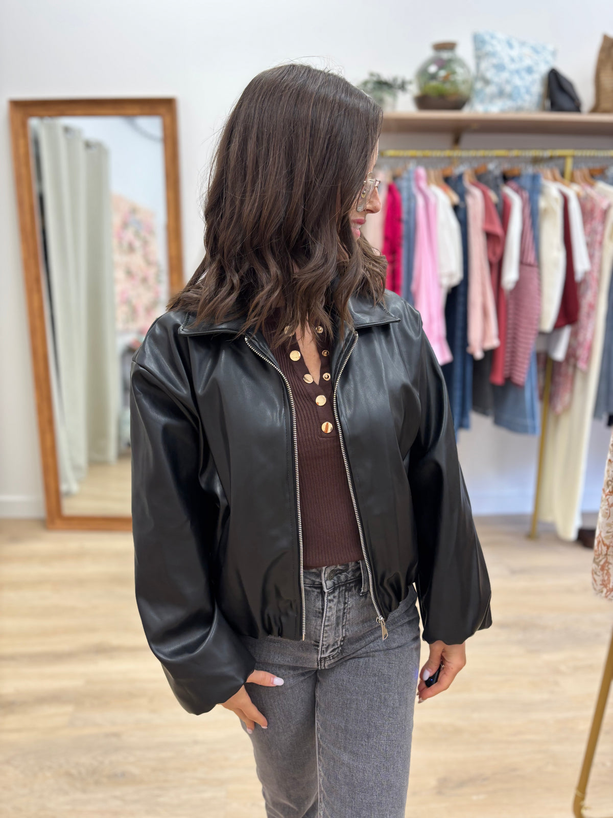 Bomber Angèle noir
