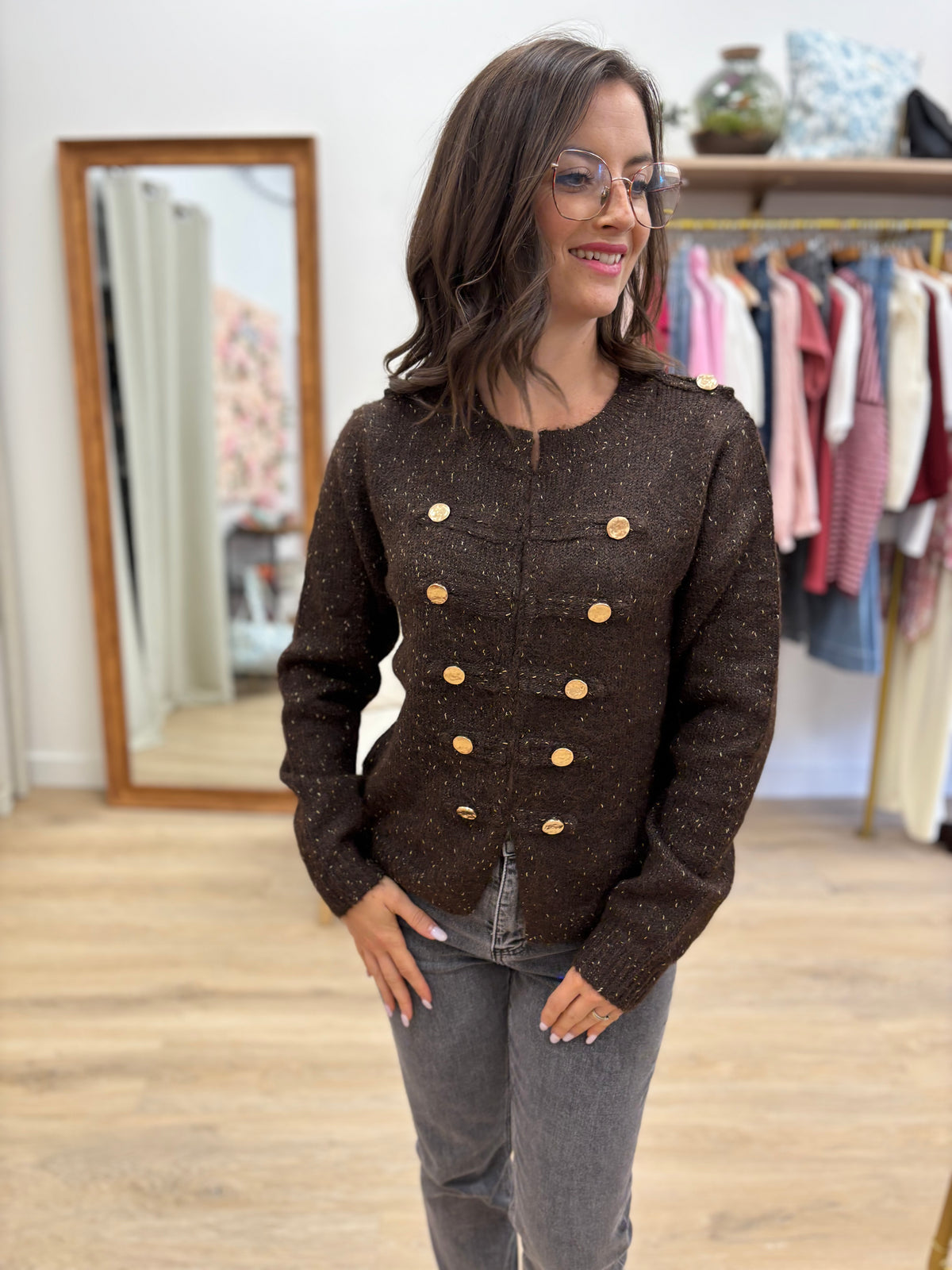 Gilet Ophélie choco