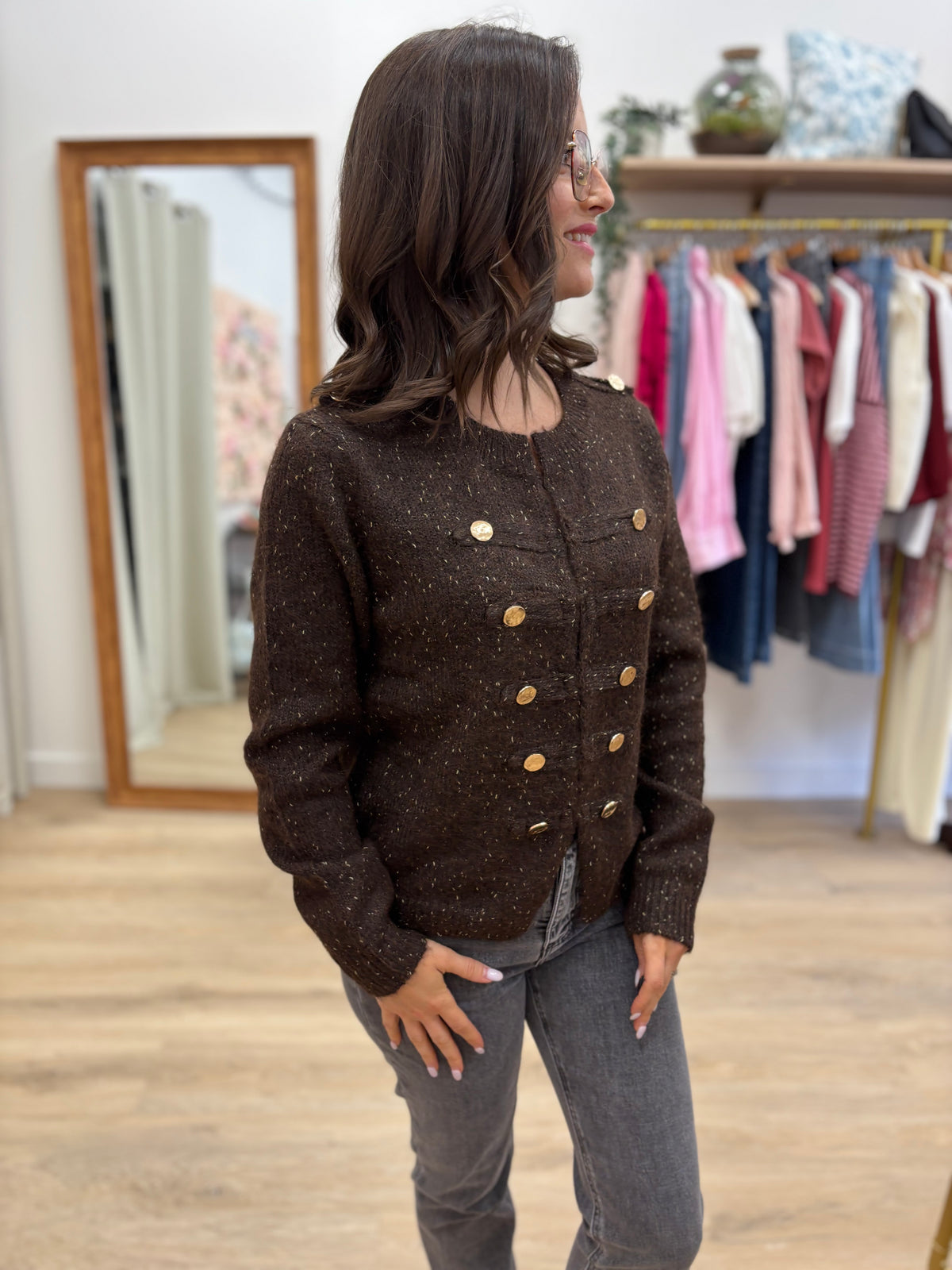 Gilet Ophélie choco
