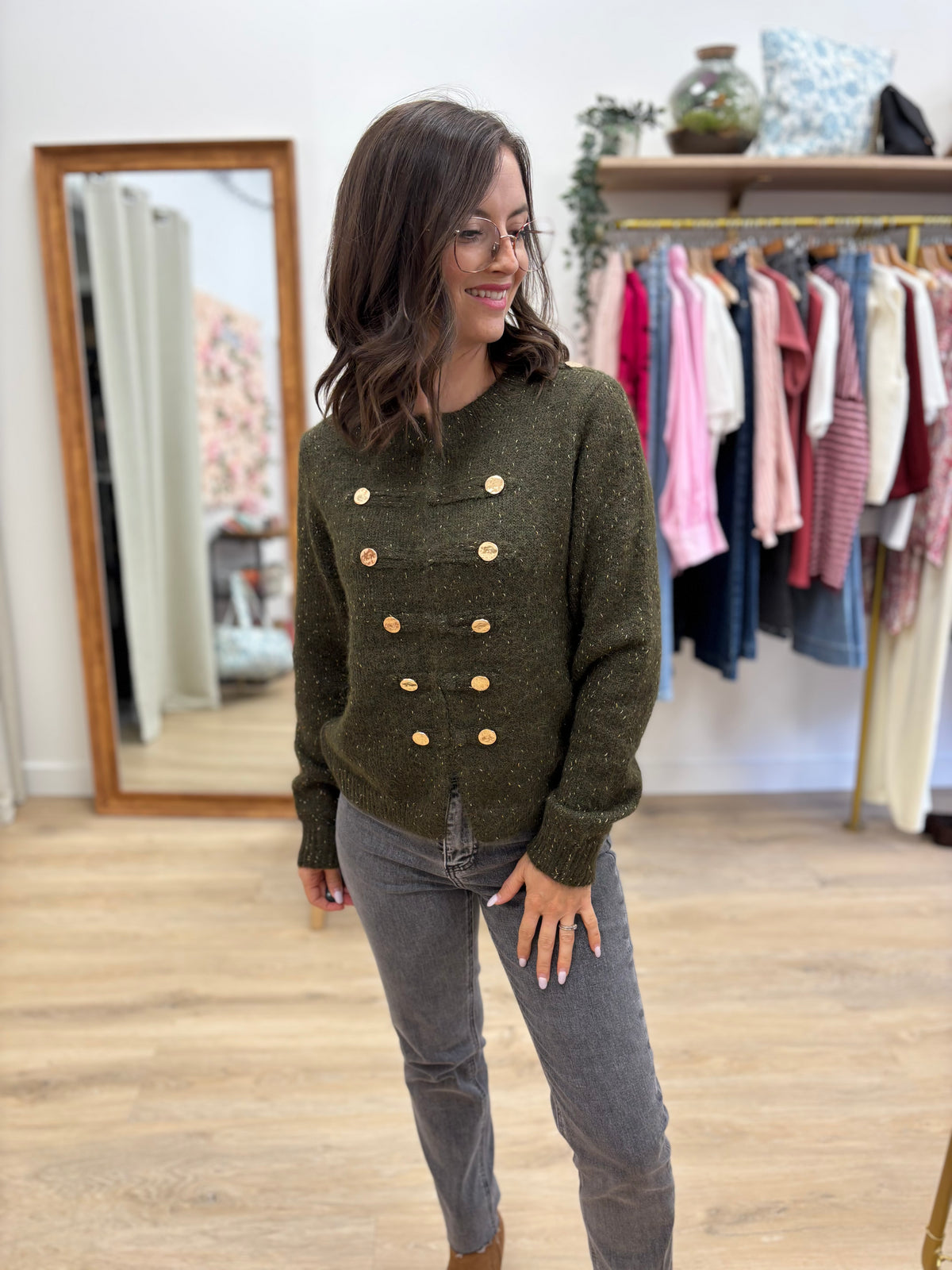 Gilet Ophélie kaki