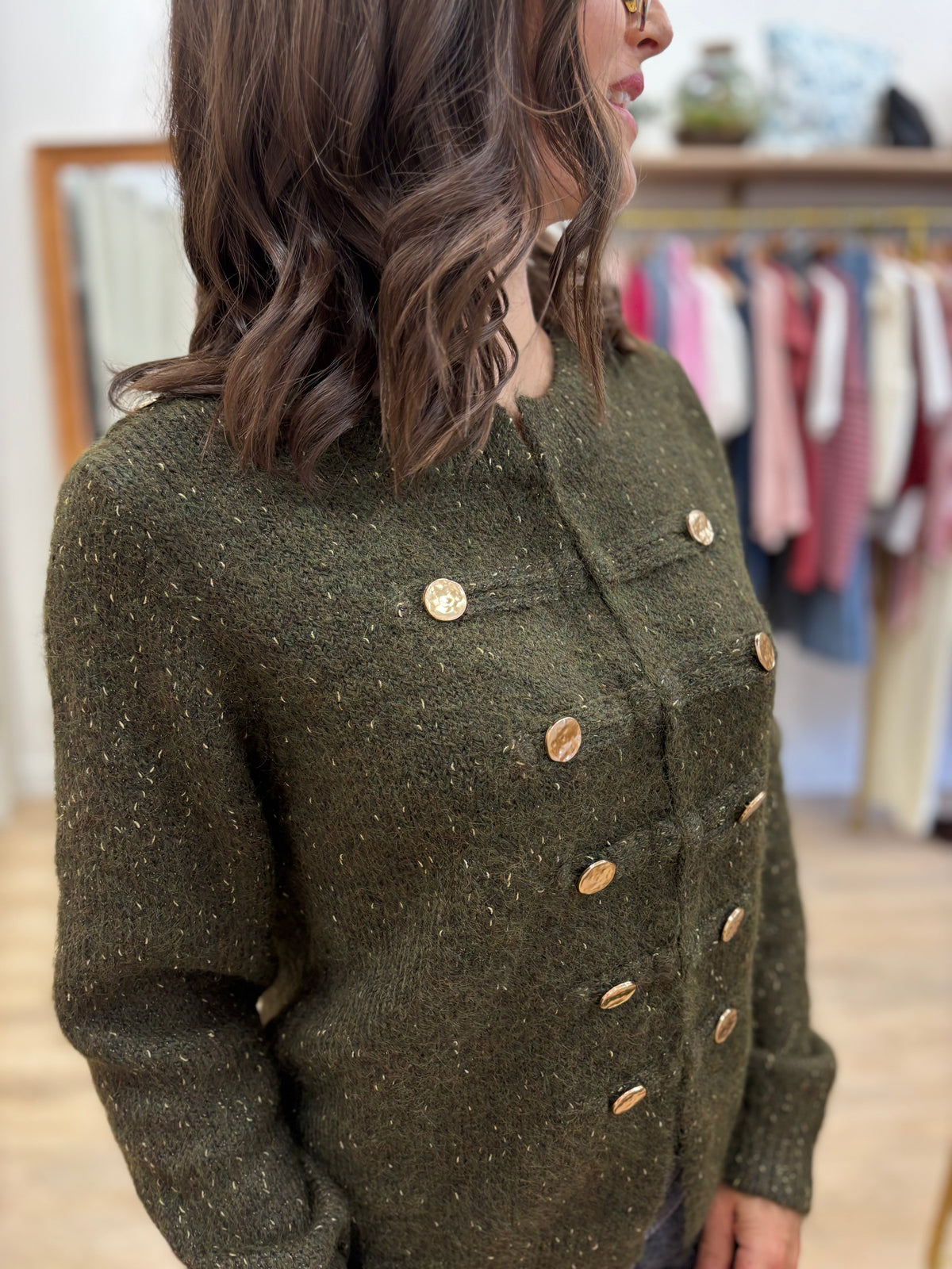 Gilet Ophélie kaki